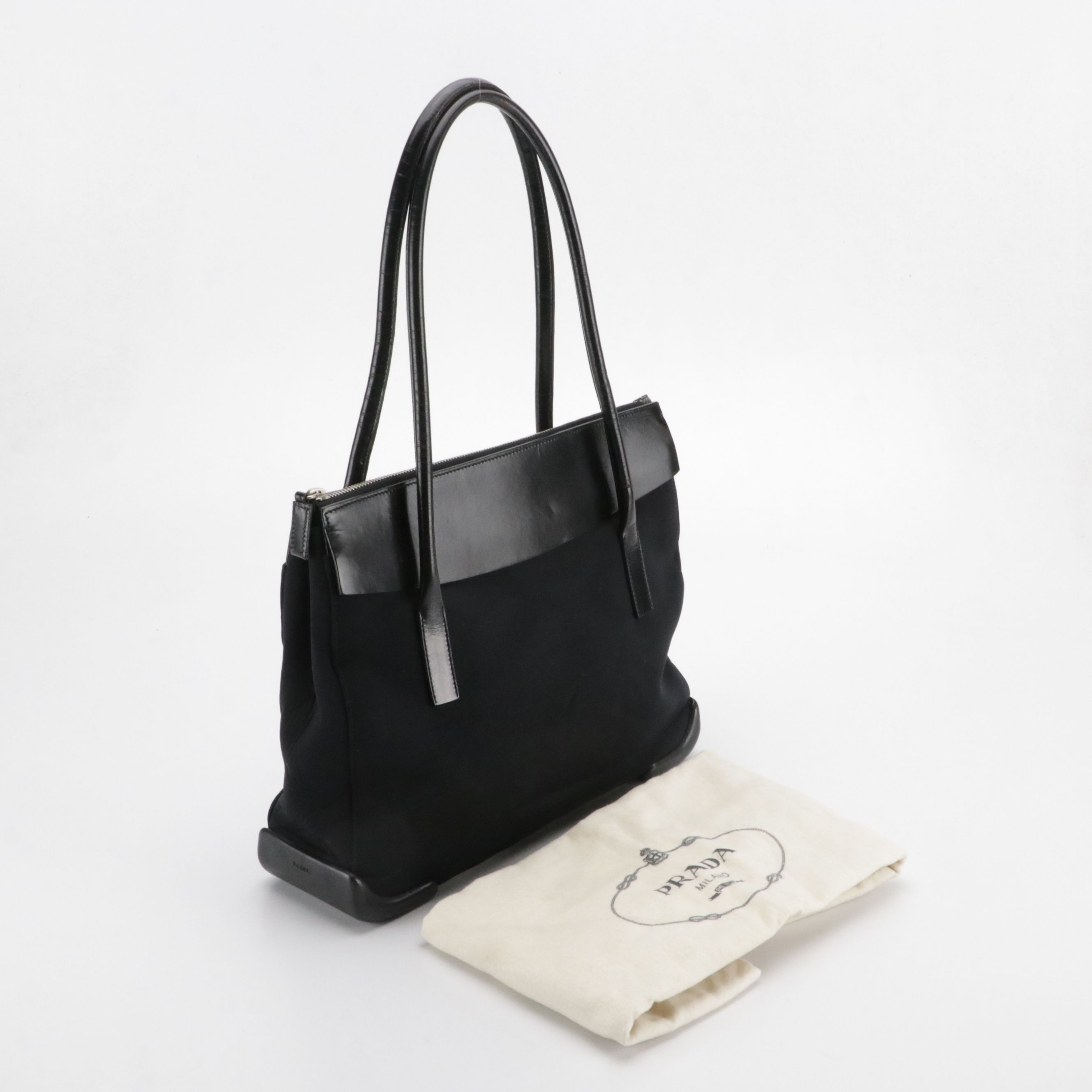 Prada Rubber Bumper Shoulder Bag B9487 in Neoprene and Calf Leather