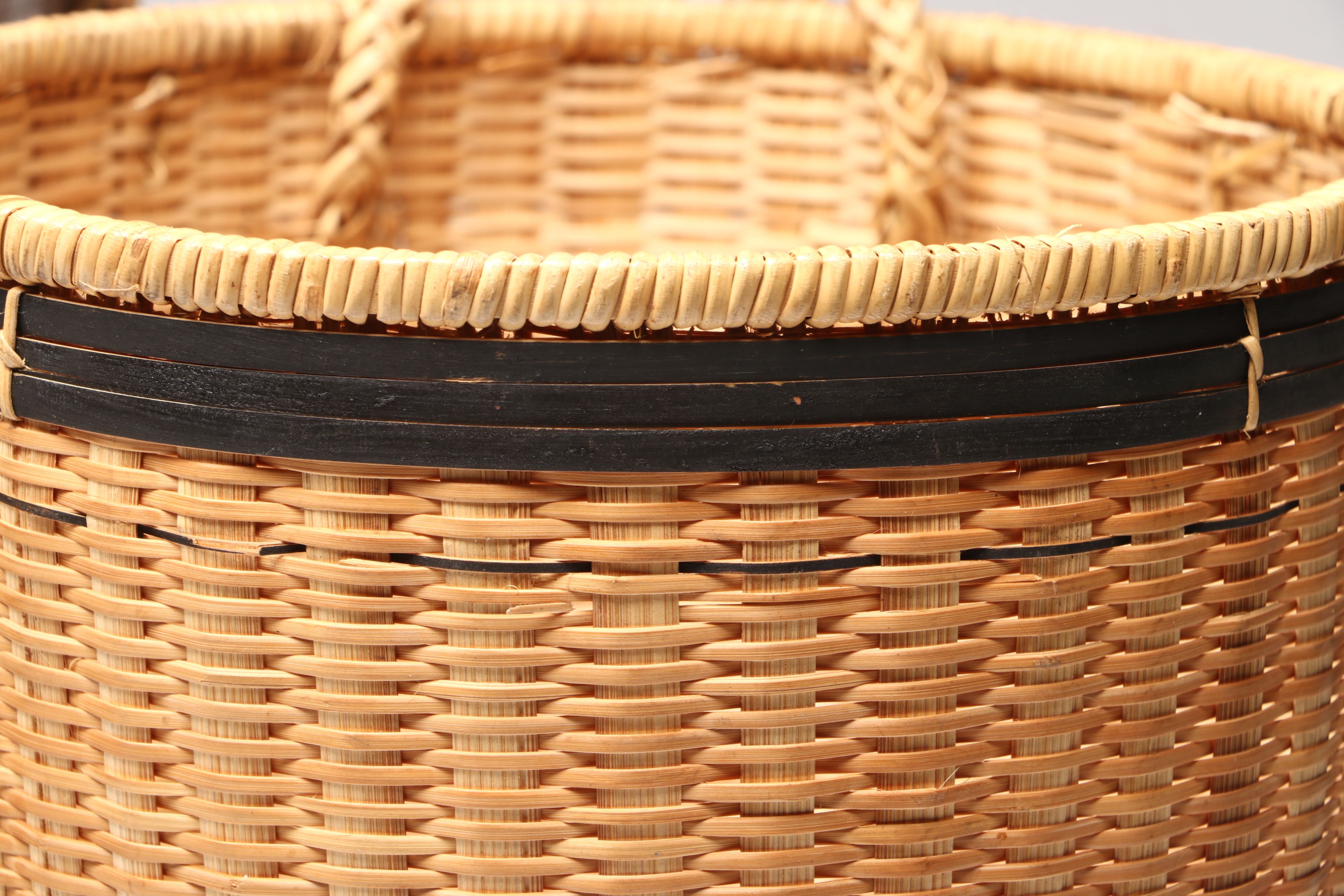 Vietnamese Bamboo and Pitch Irrigation Vessel with Koho Peoples Rattan Backpack