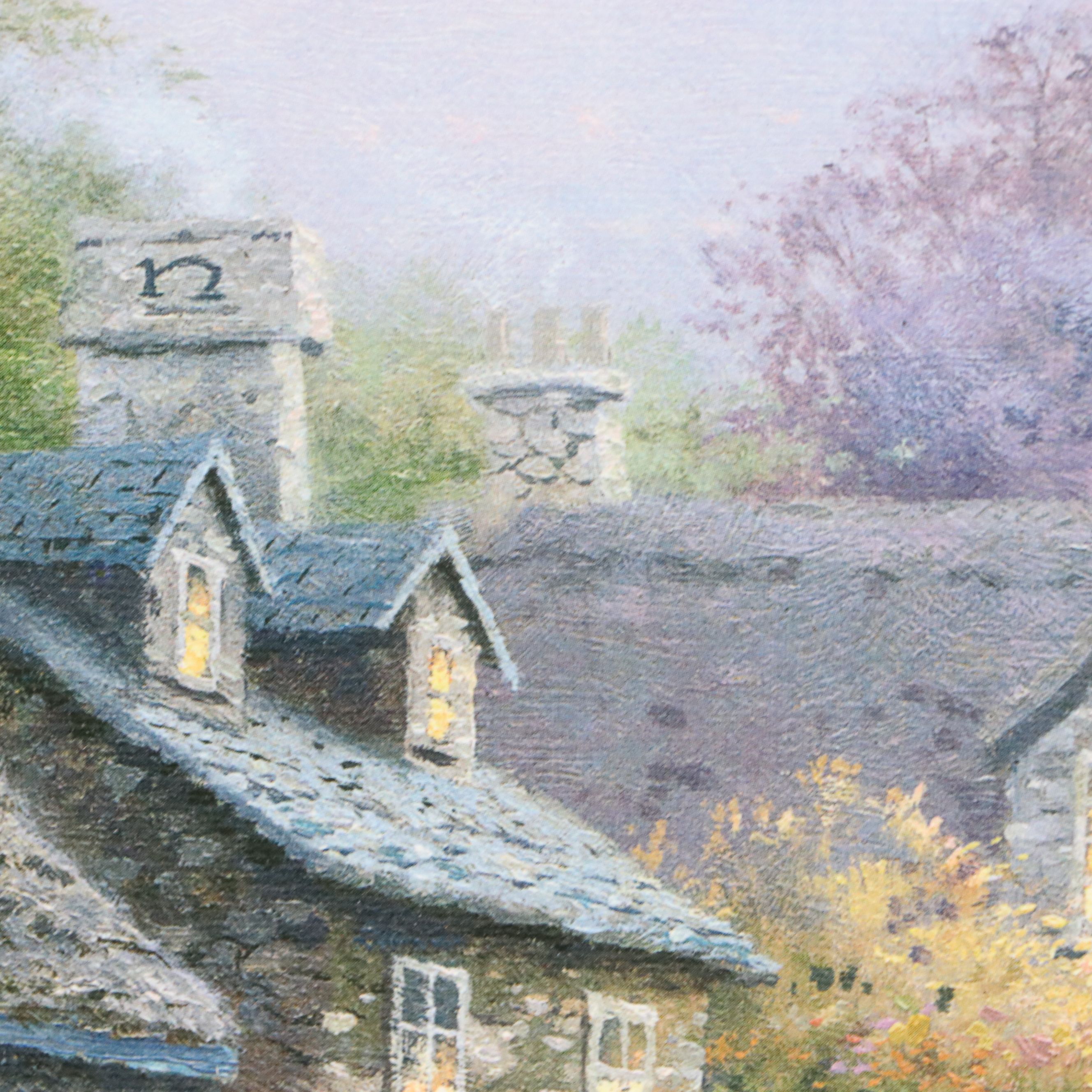 Offset Lithograph After Thomas Kinkade "Lamplight Brooke," 1998