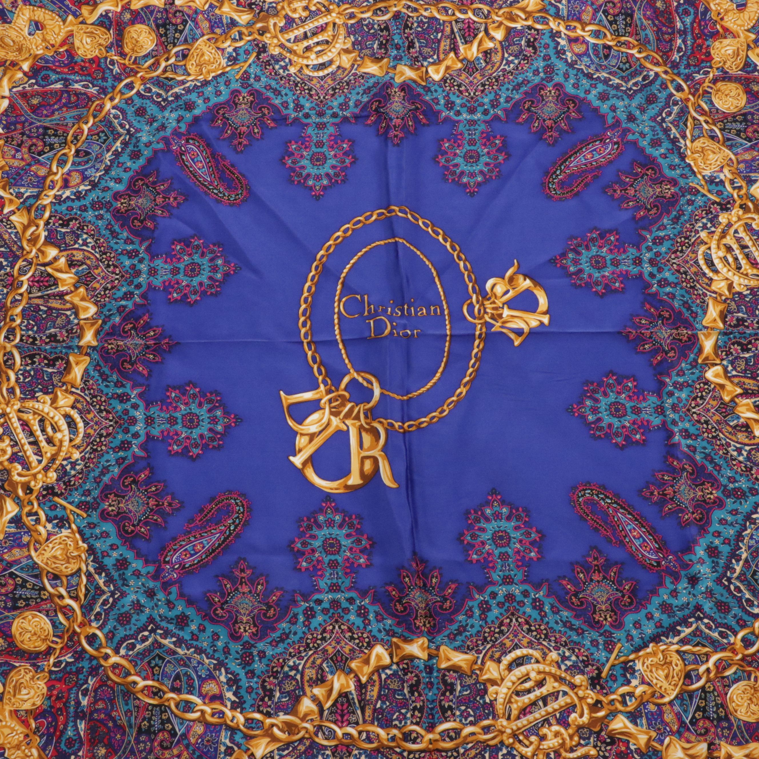 Christian Dior Bijouterie Paisley Scarf 90 in Silk