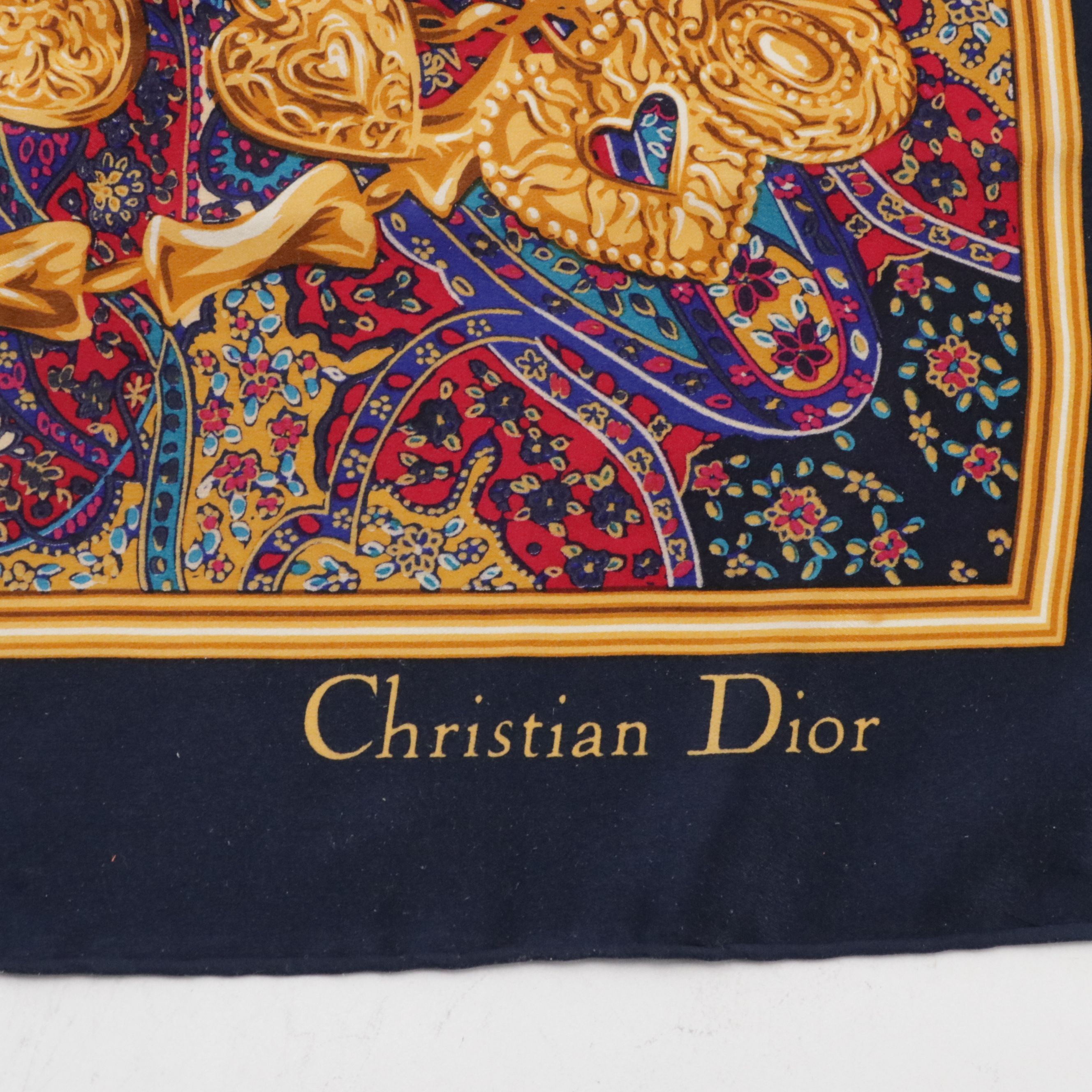 Christian Dior Bijouterie Paisley Scarf 90 in Silk
