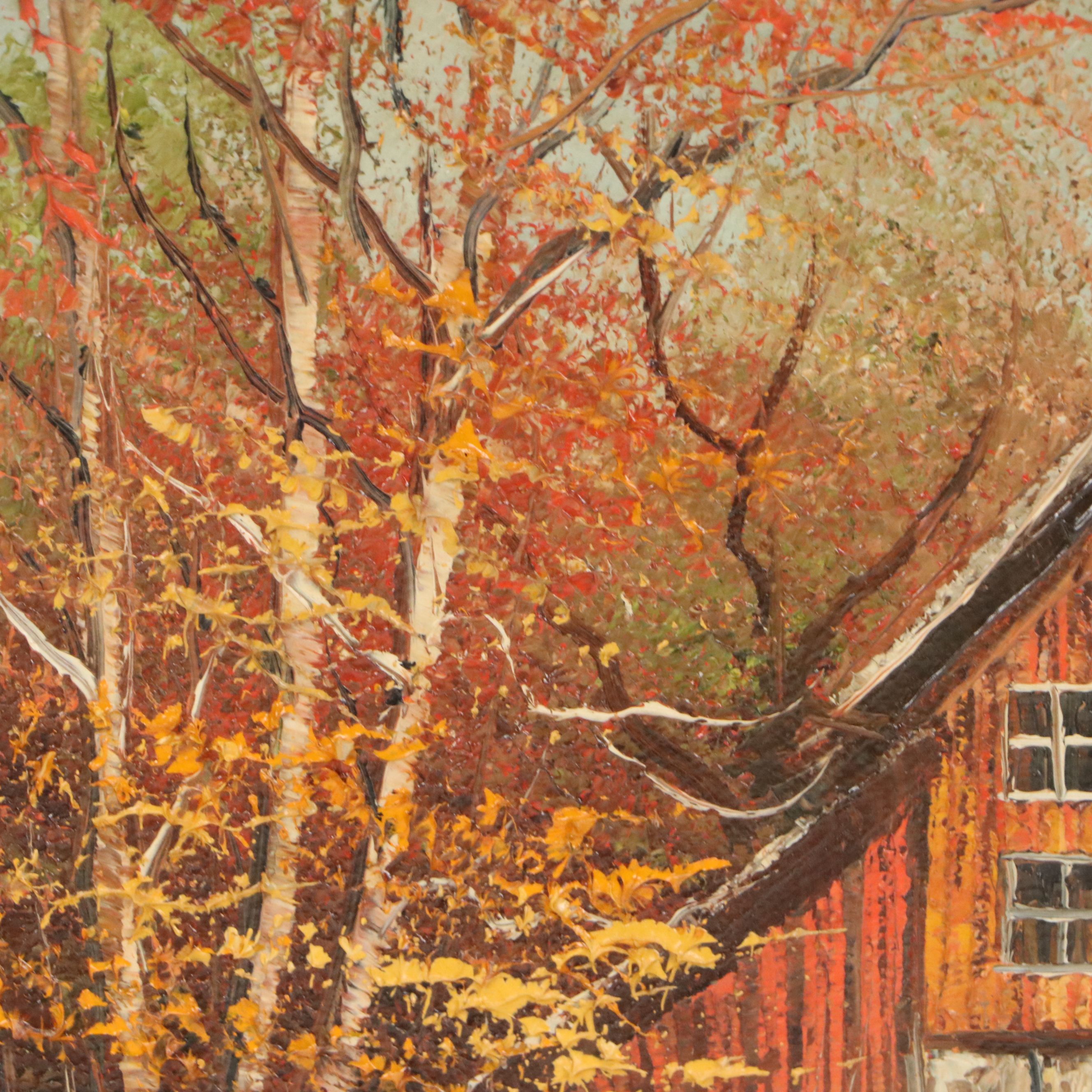 Hielene Furlong Oil Painting of Watermill, 1981