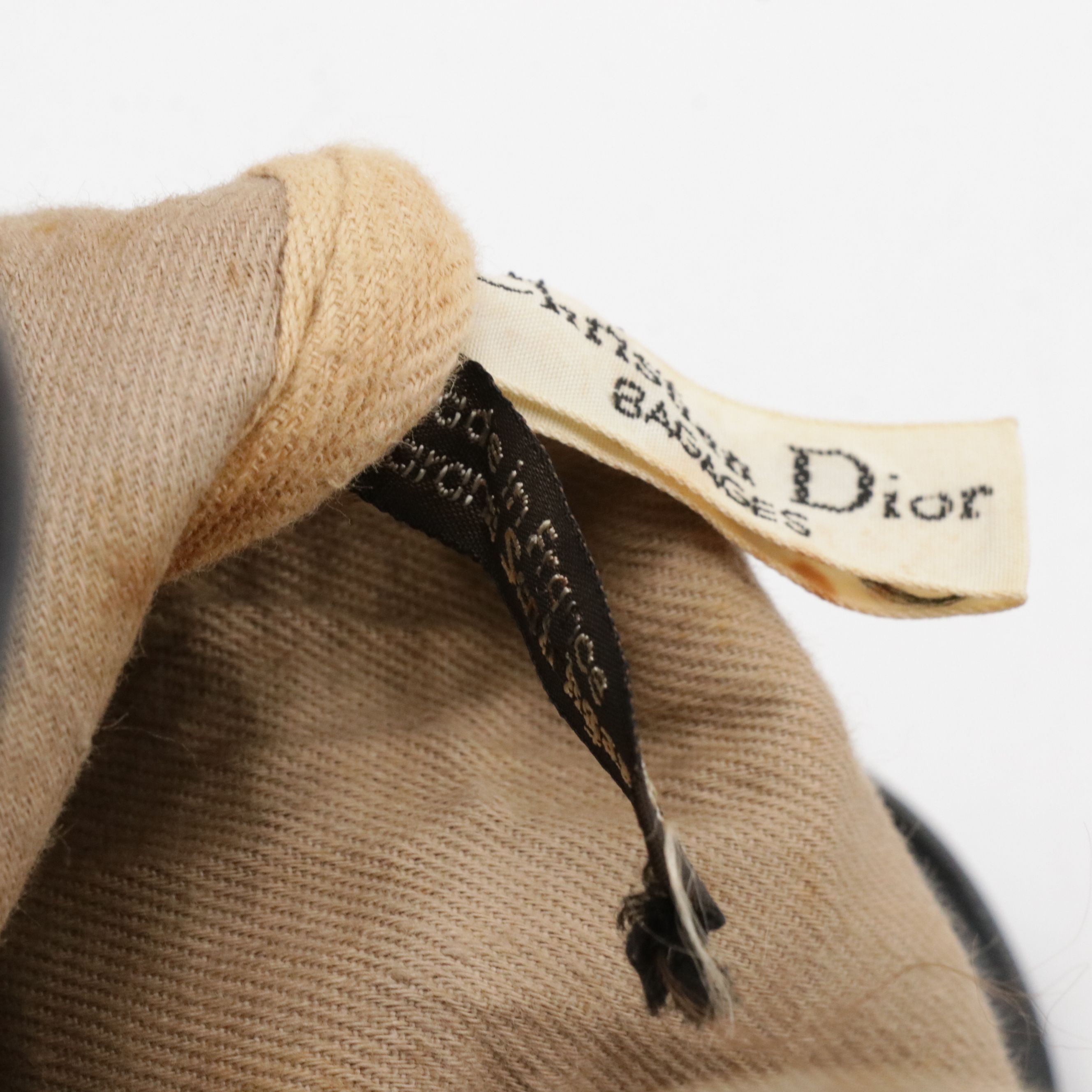 Christian Dior Bagages Boston Bag in Dark Blue Trotter Monogram Canvas & Leather