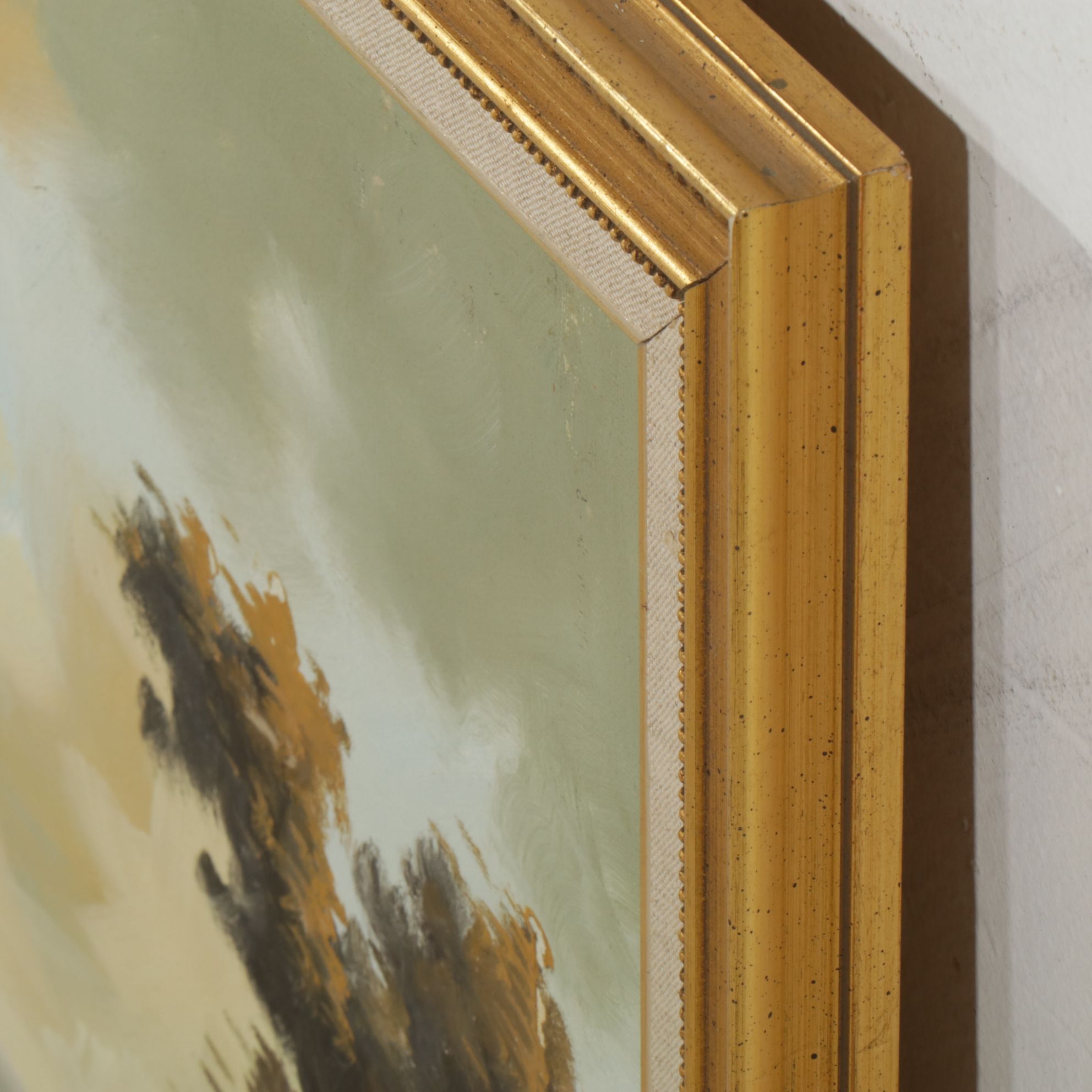 Impressionist Autumn Landscape Oil Painting "Palma Spain", 1970