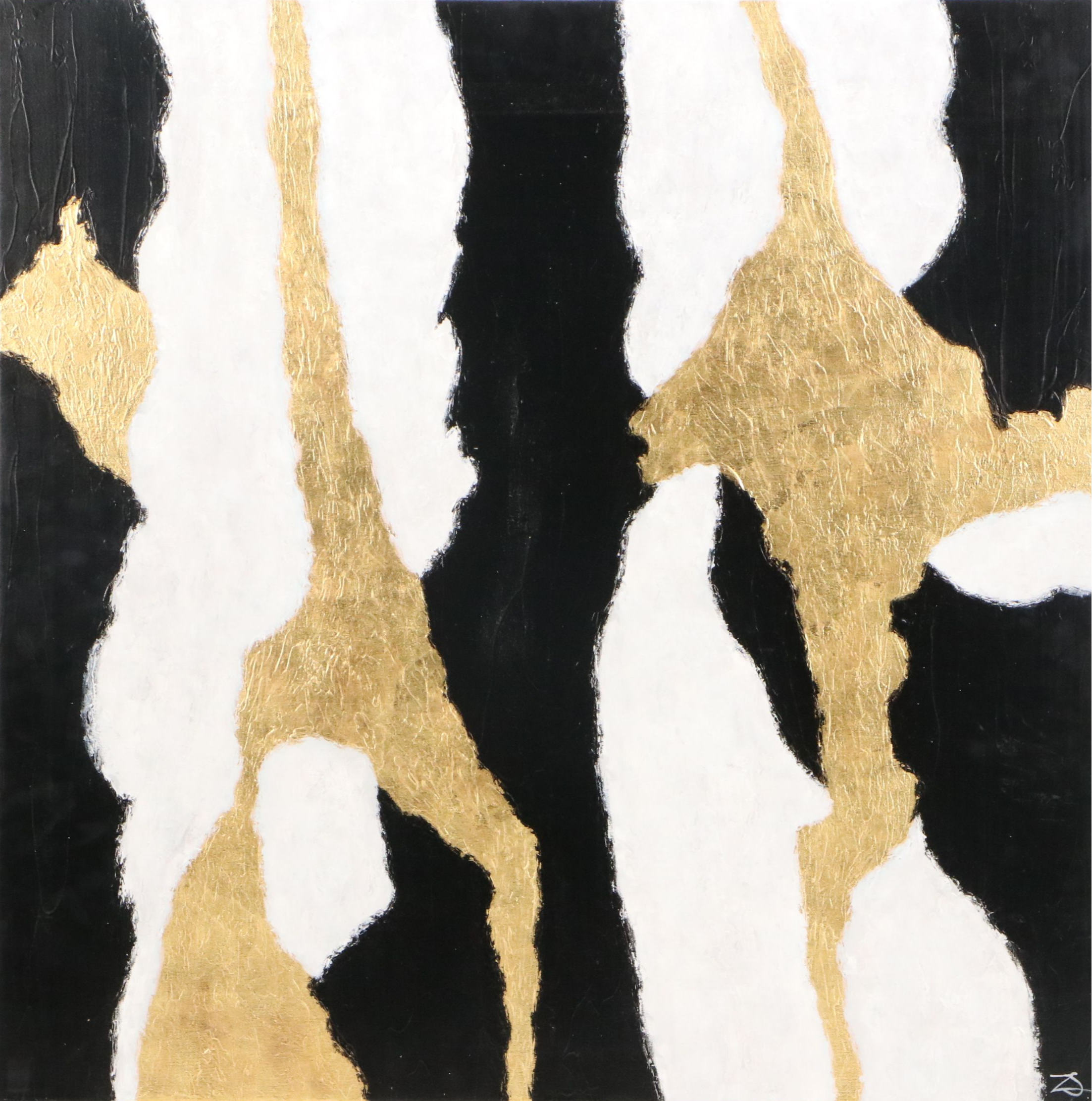 Acousart Abstract Acrylic Painting "With Grace and Ease," 21st Century