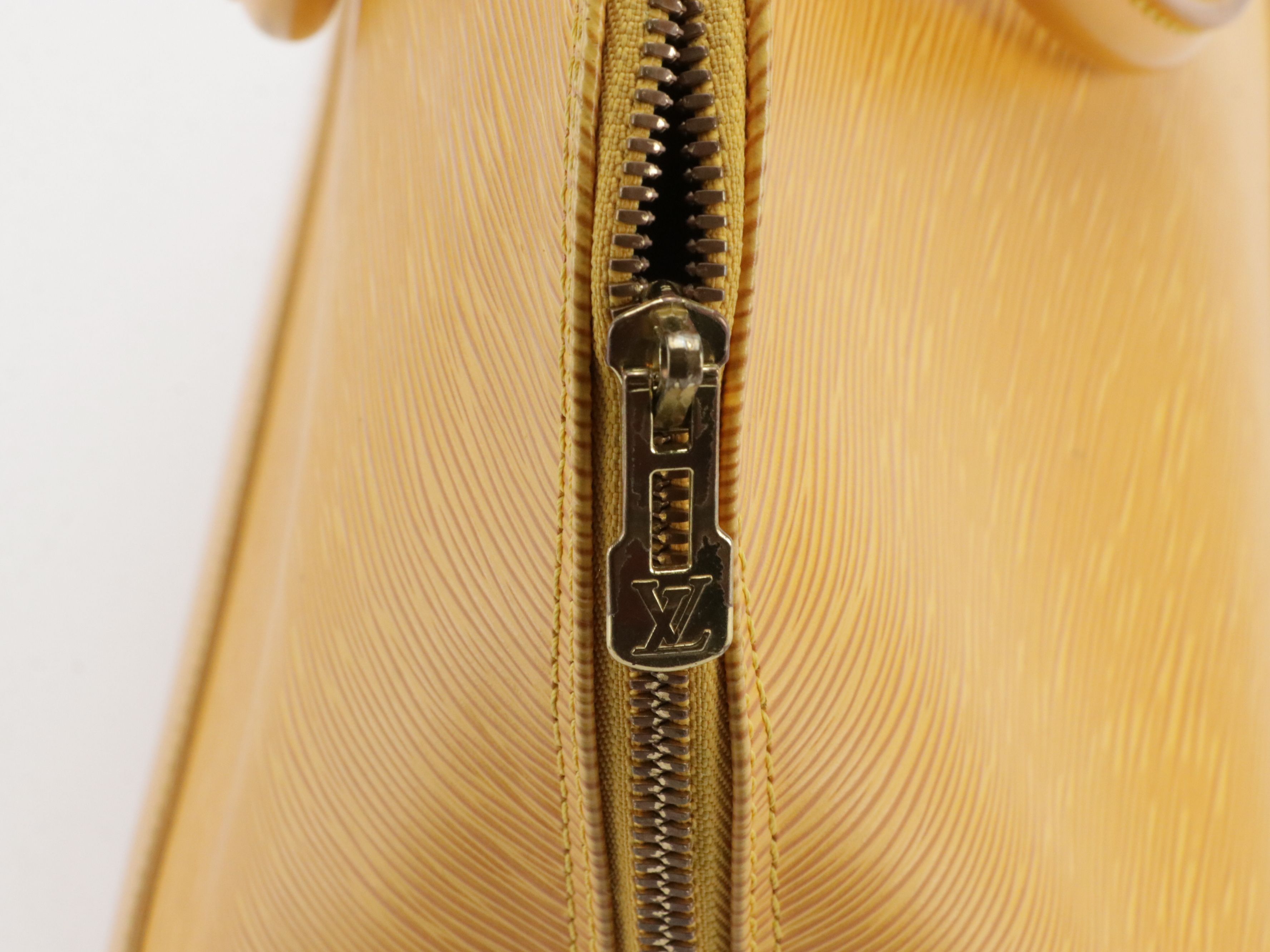 Louis Vuitton Alma PM Handbag in Tassil Yellow Epi Leather