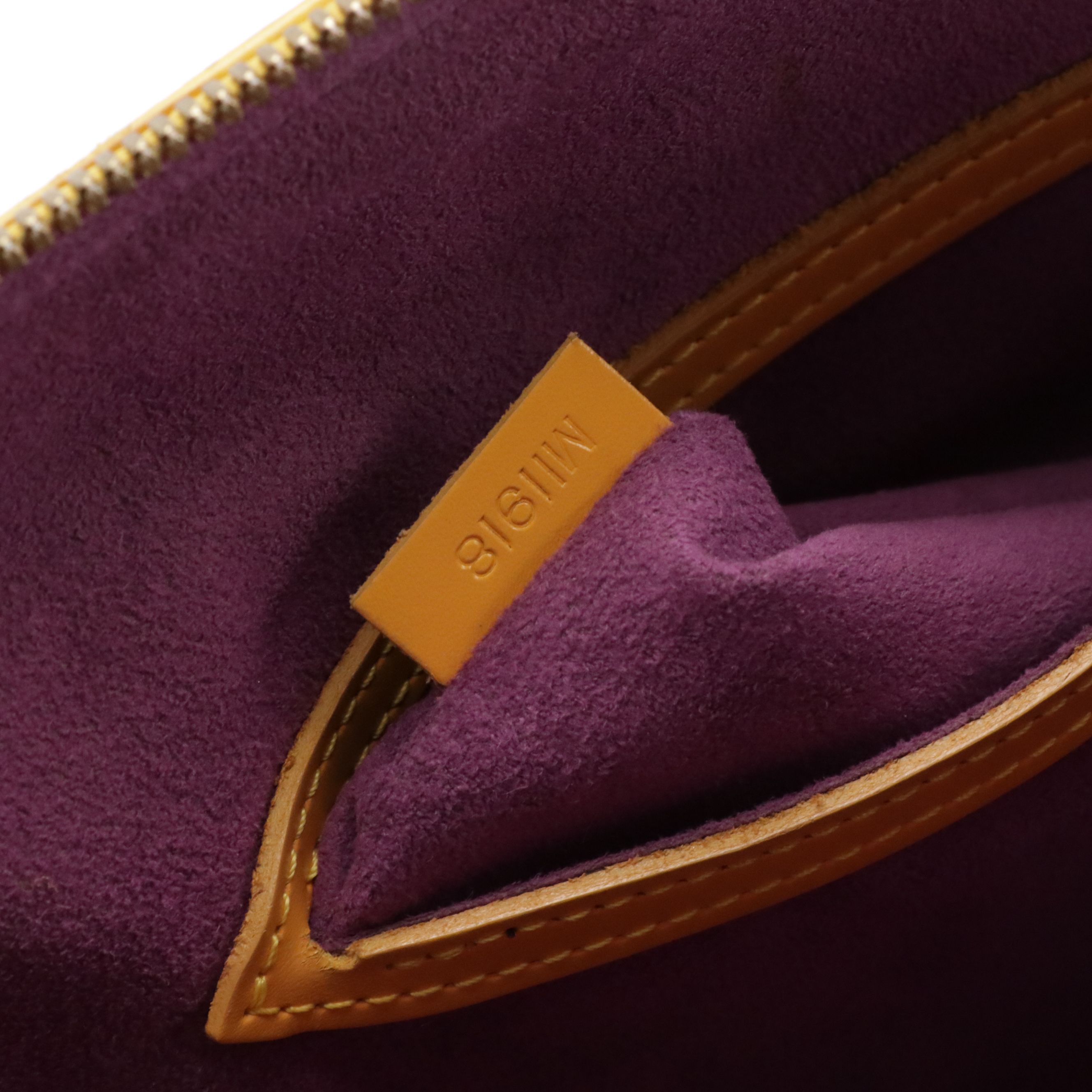 Louis Vuitton Alma PM Handbag in Tassil Yellow Epi Leather