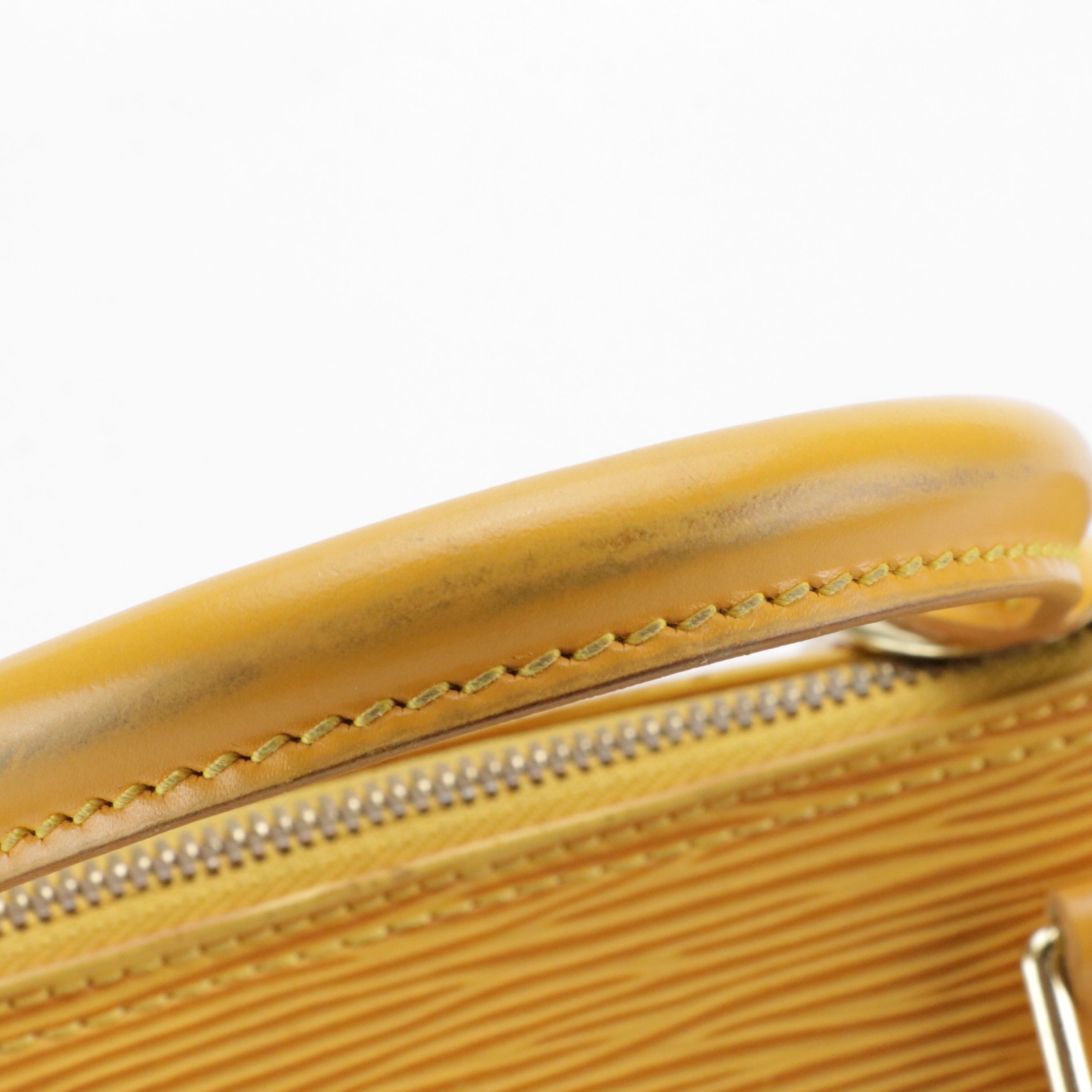 Louis Vuitton Alma PM Handbag in Tassil Yellow Epi Leather