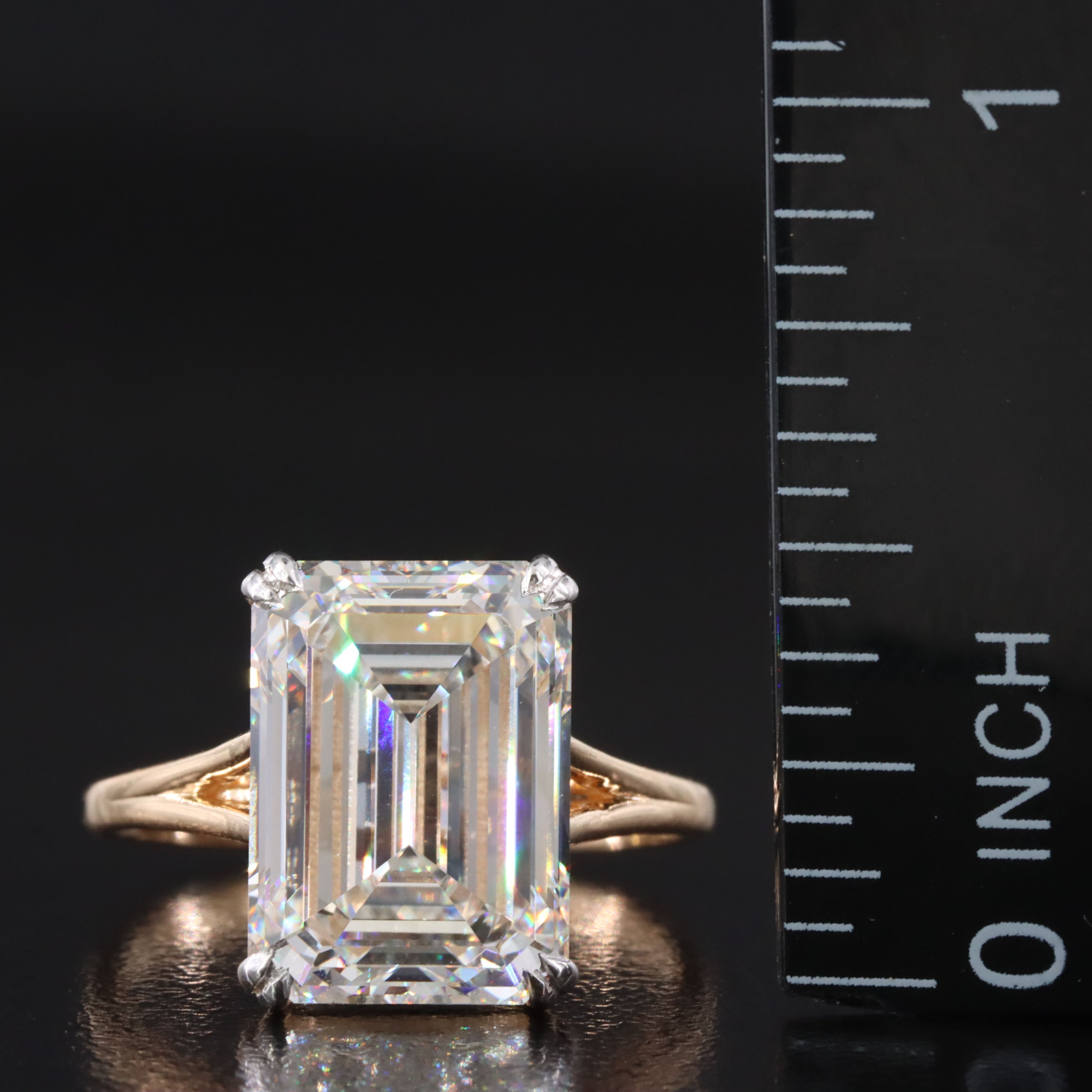 18K 7.11 CT Lab Grown Diamond Solitaire Ring with IGI Report