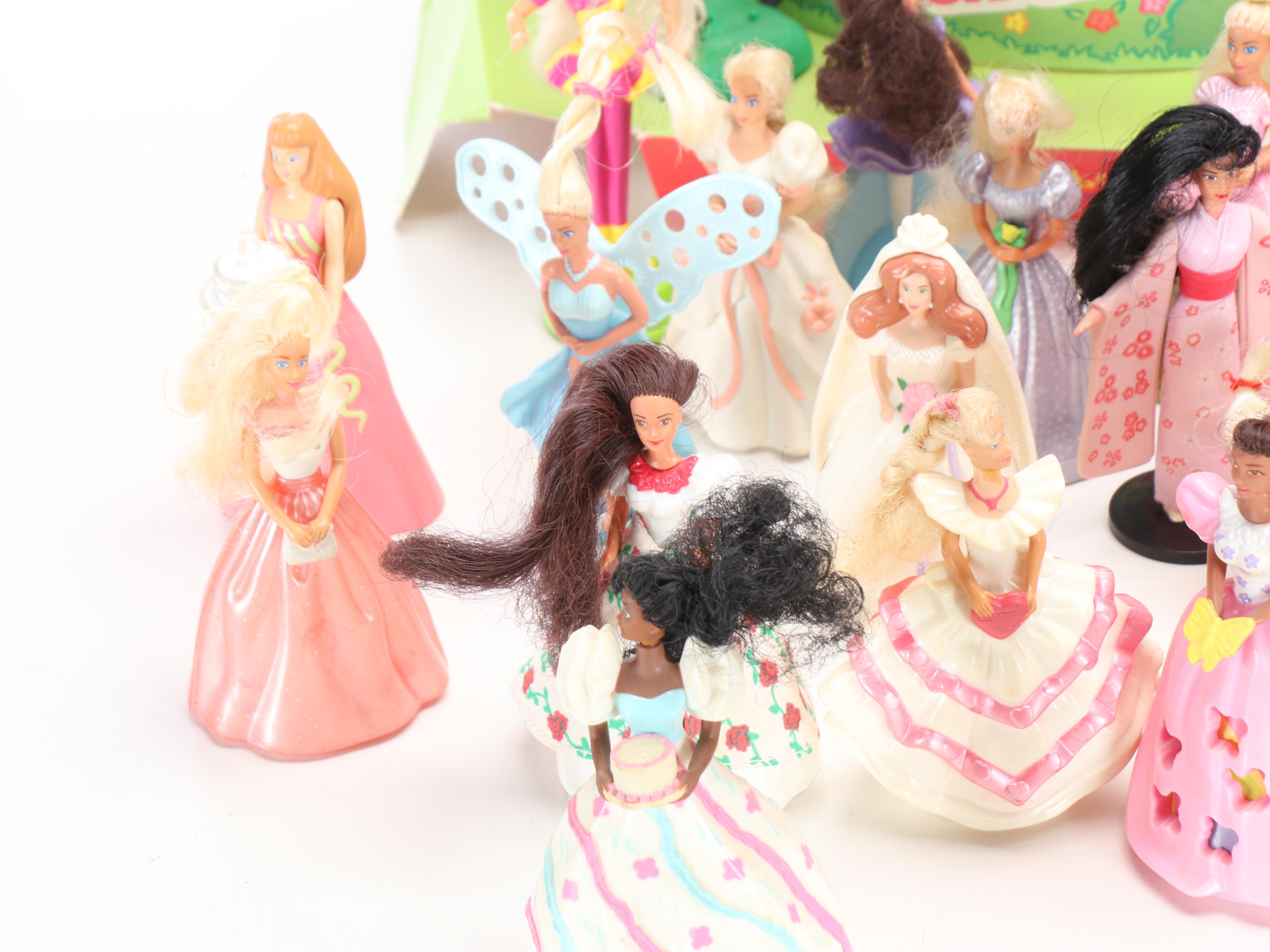 "Barbie or Hot Wheels" Happy Meal Sets with More Promotional Signs and Dolls