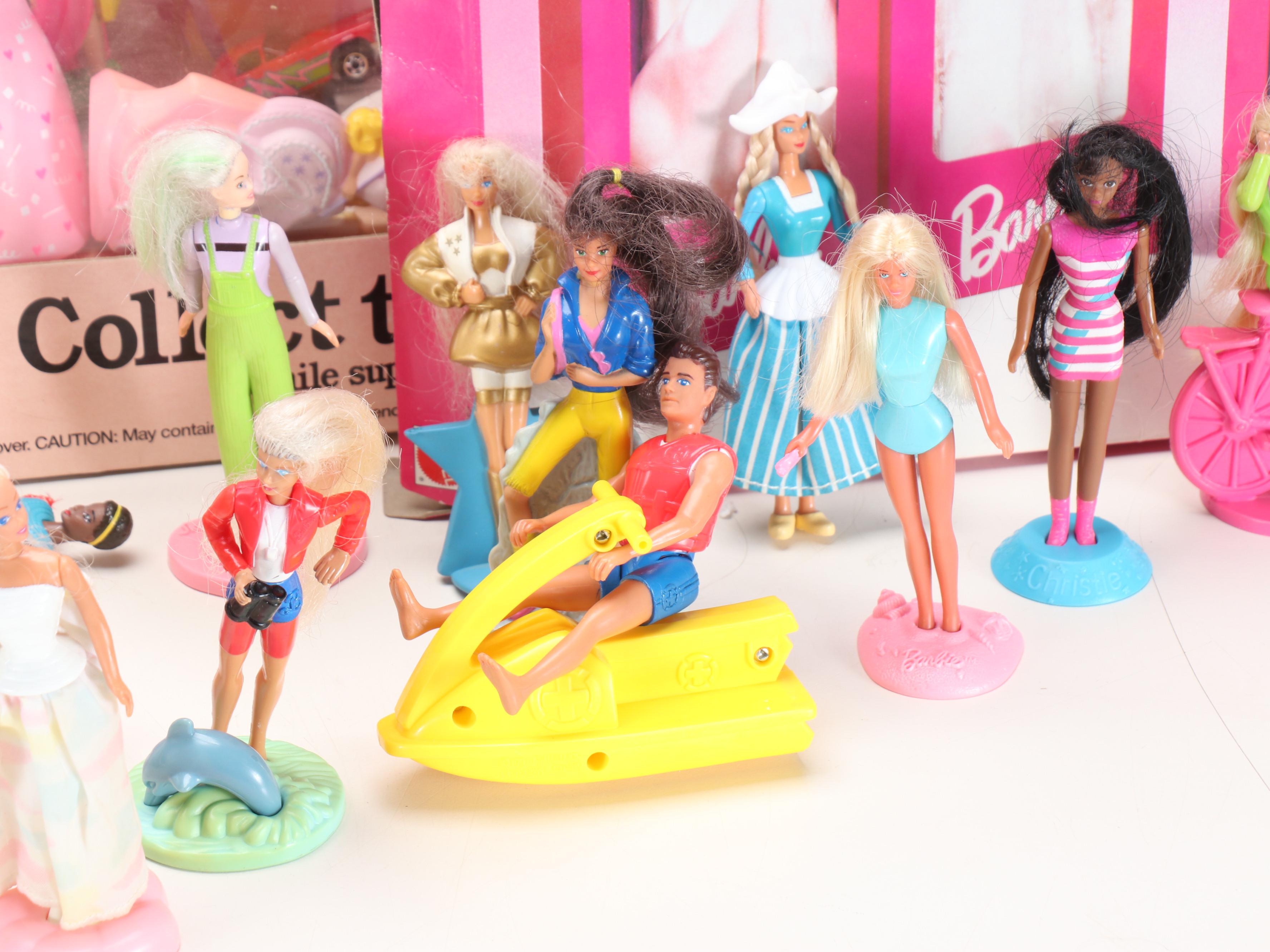 "Barbie or Hot Wheels" Happy Meal Sets with More Promotional Signs and Dolls