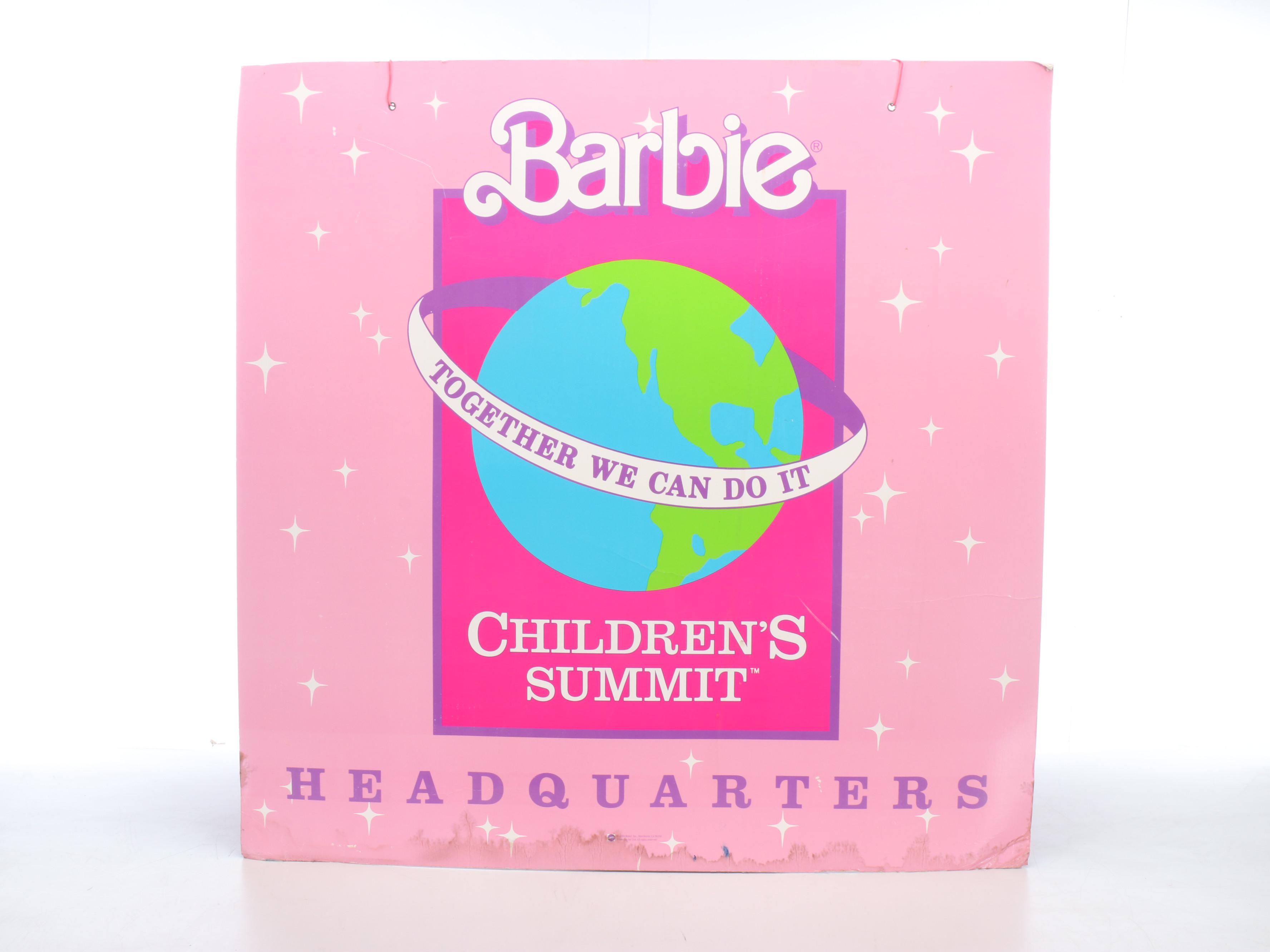 "Barbie or Hot Wheels" Happy Meal Sets with More Promotional Signs and Dolls