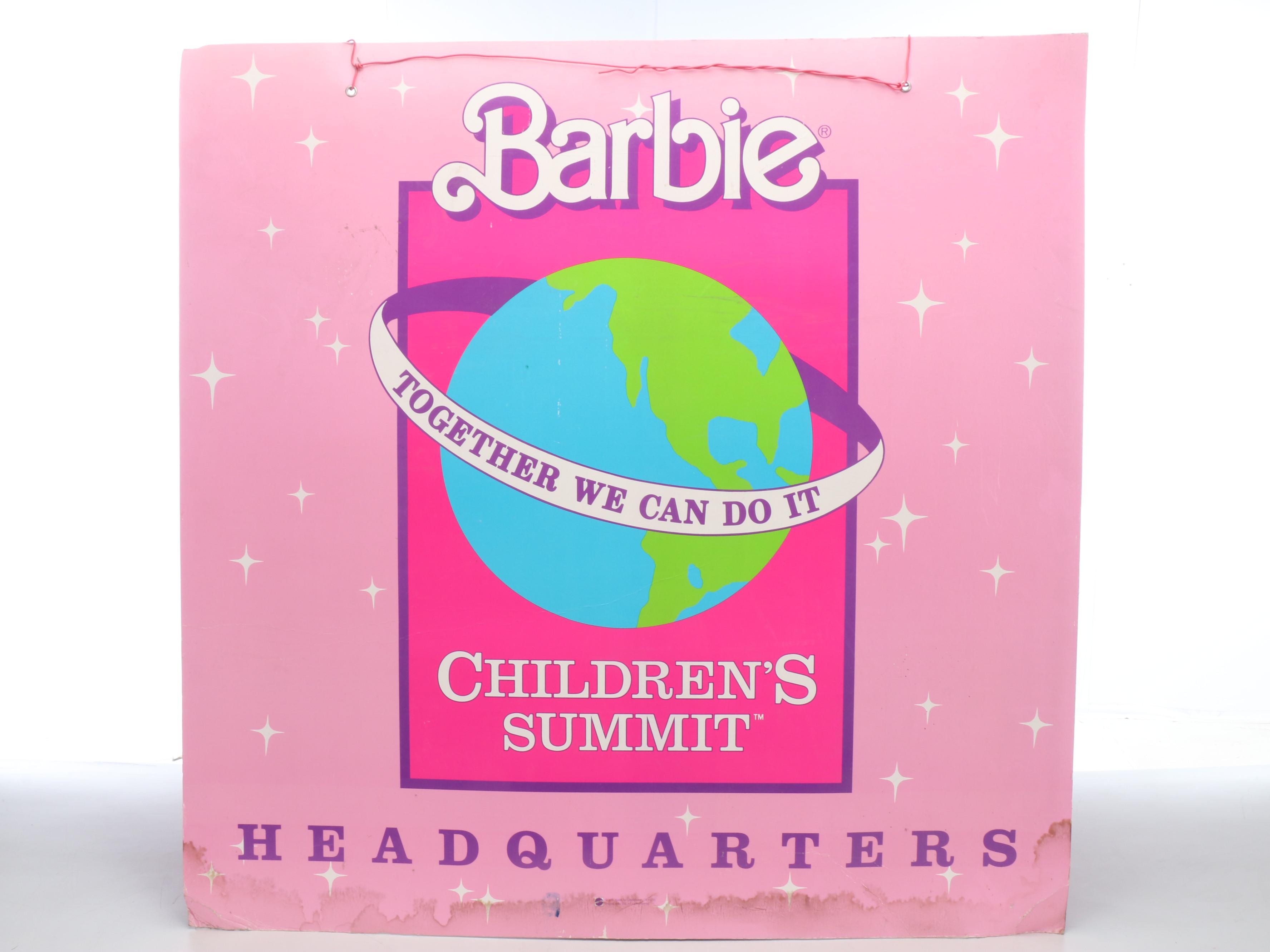 "Barbie or Hot Wheels" Happy Meal Sets with More Promotional Signs and Dolls