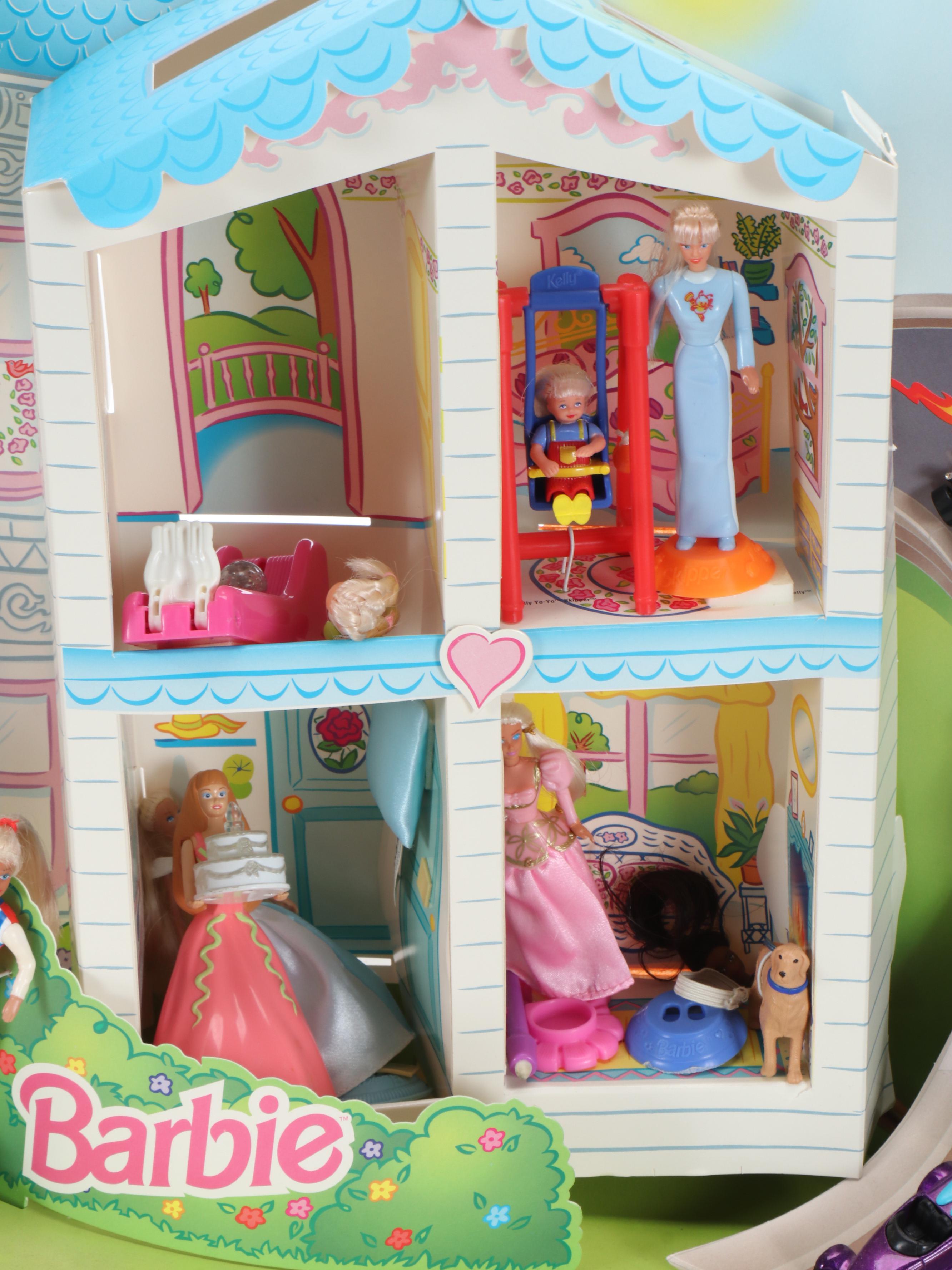 "Barbie or Hot Wheels" Happy Meal Sets with More Promotional Signs and Dolls