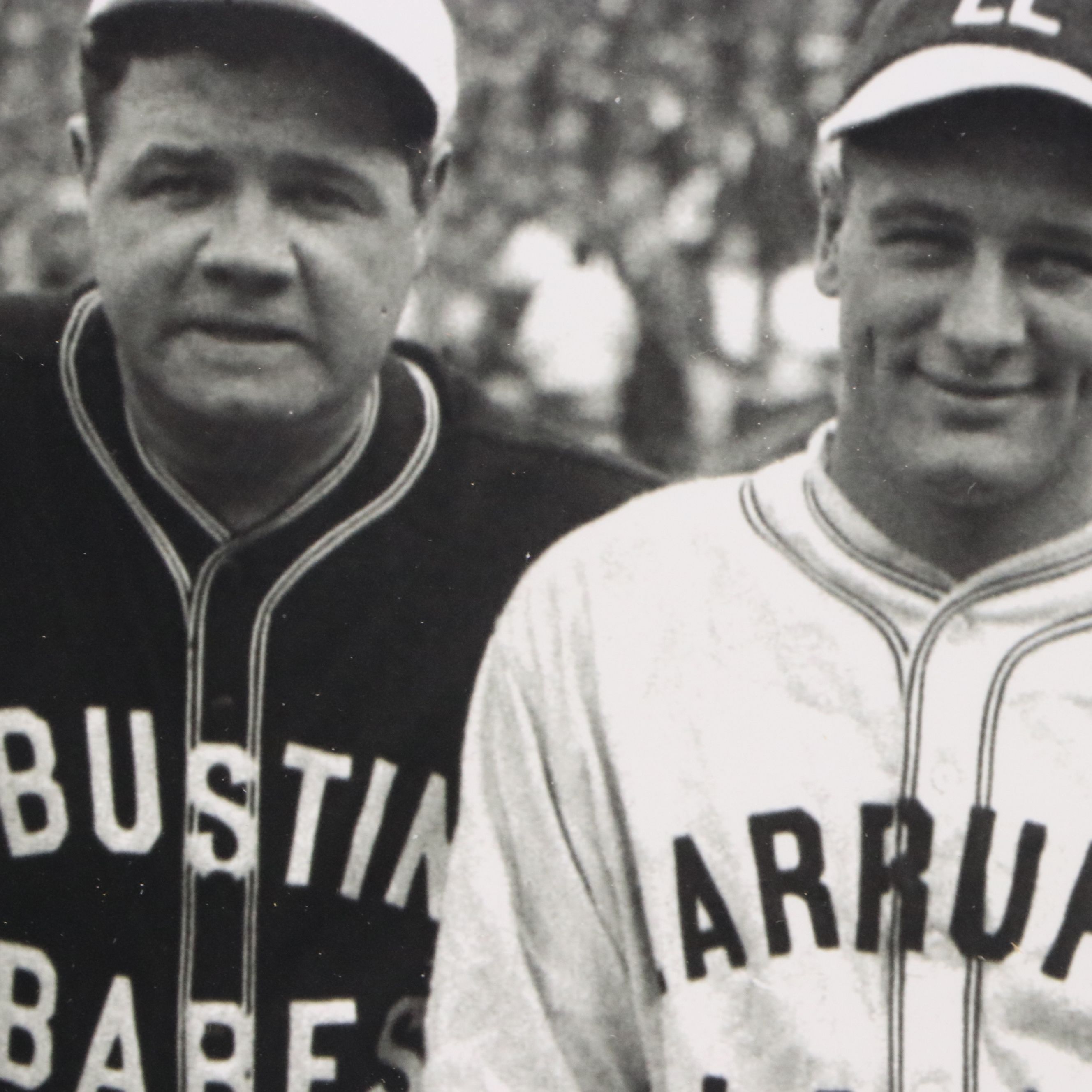 Reproduction Photograph of Babe Ruth and Lou Gehrig From Barnstorming Tour