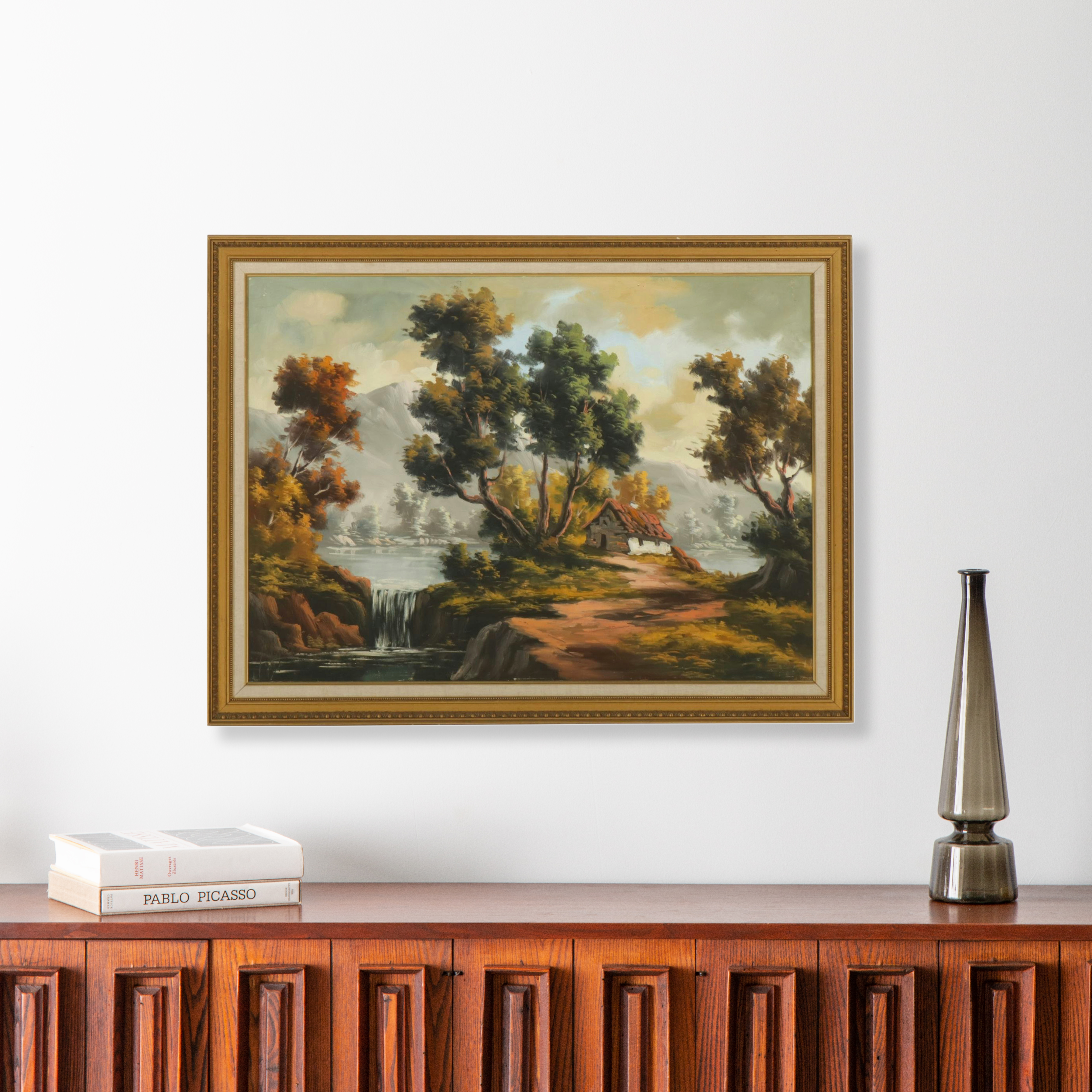 Impressionist Autumn Landscape Oil Painting "Palma Spain", 1970