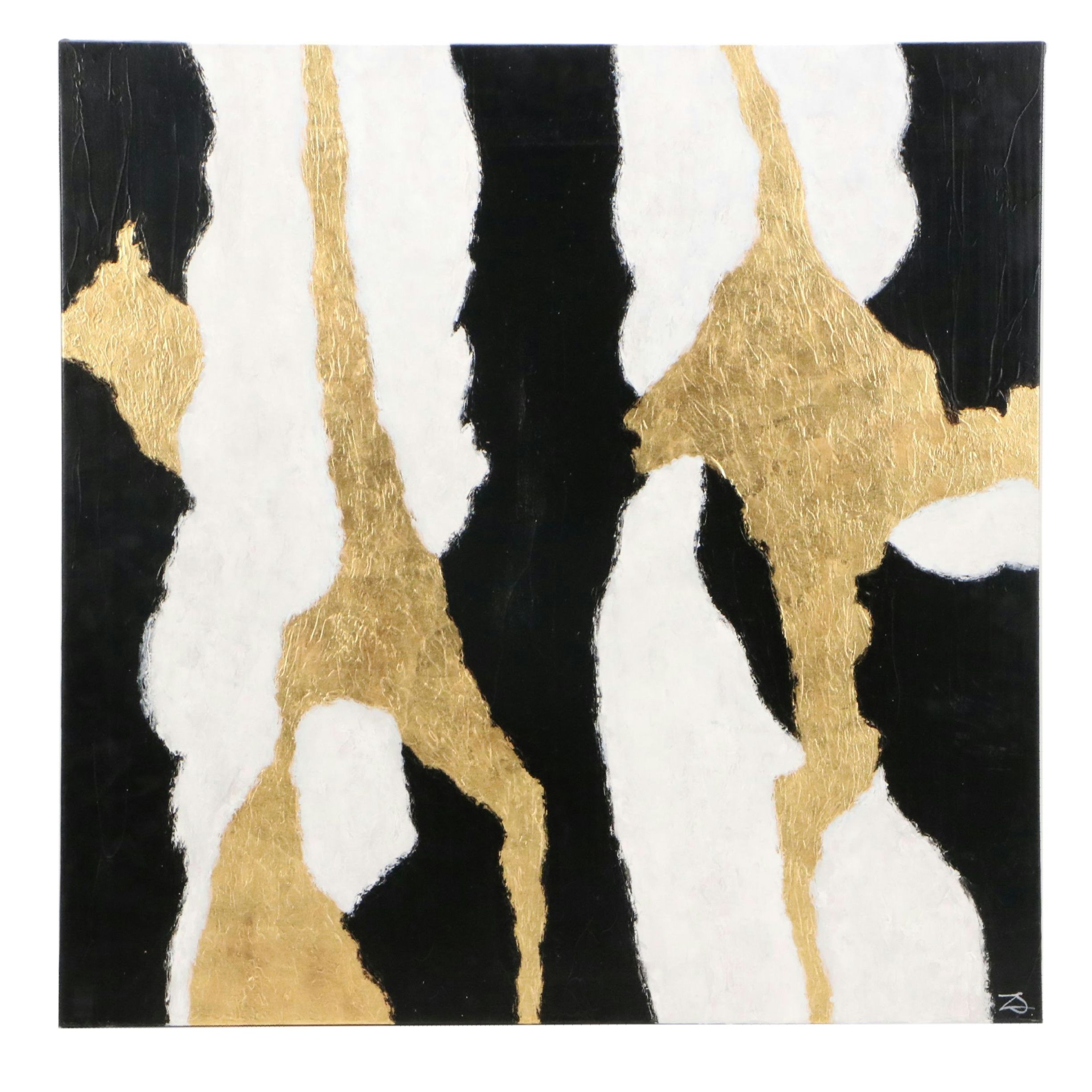 Acousart Abstract Acrylic Painting "With Grace and Ease," 21st Century