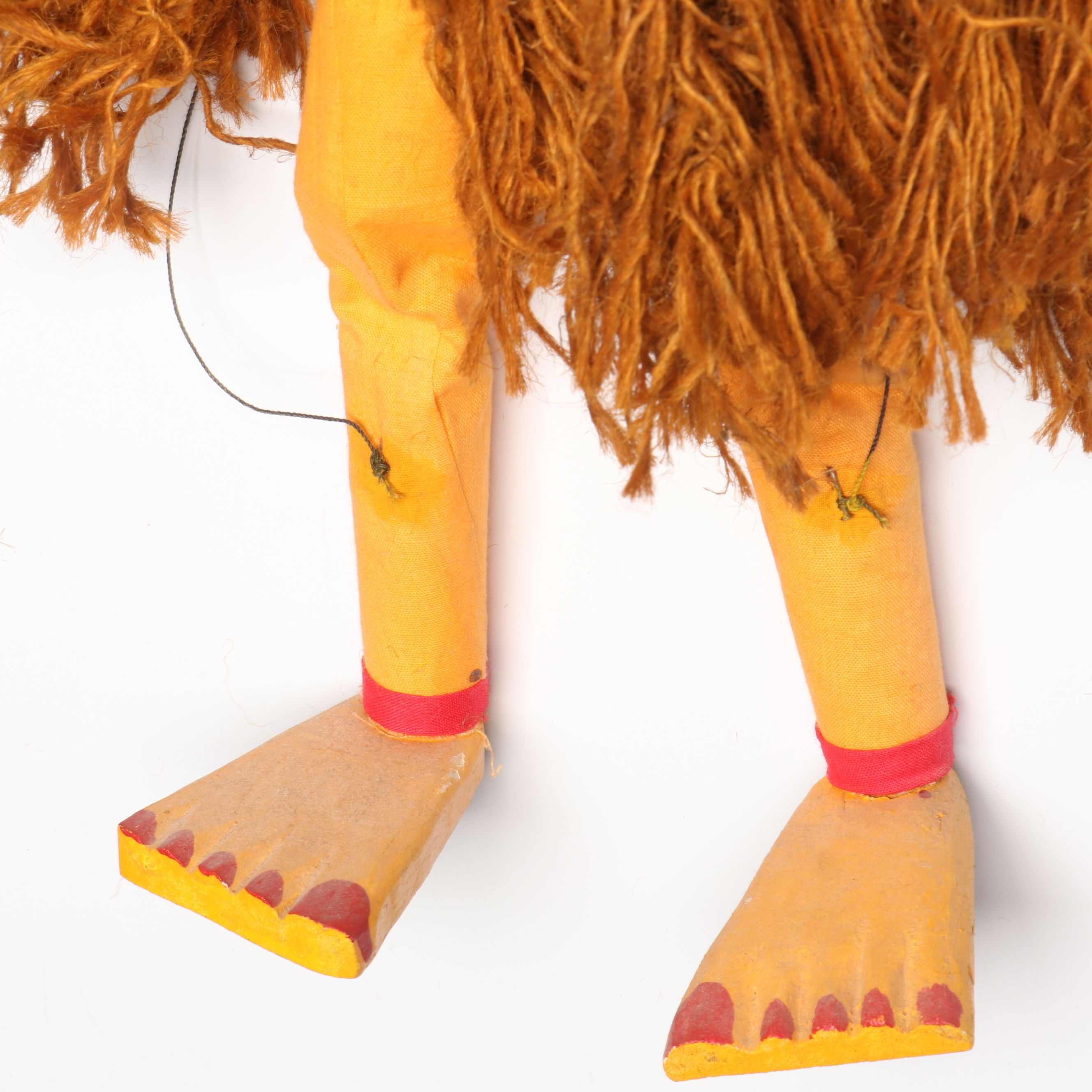 Hand-Carved Polychrome Wooden Alligator with Other Figural Marionette