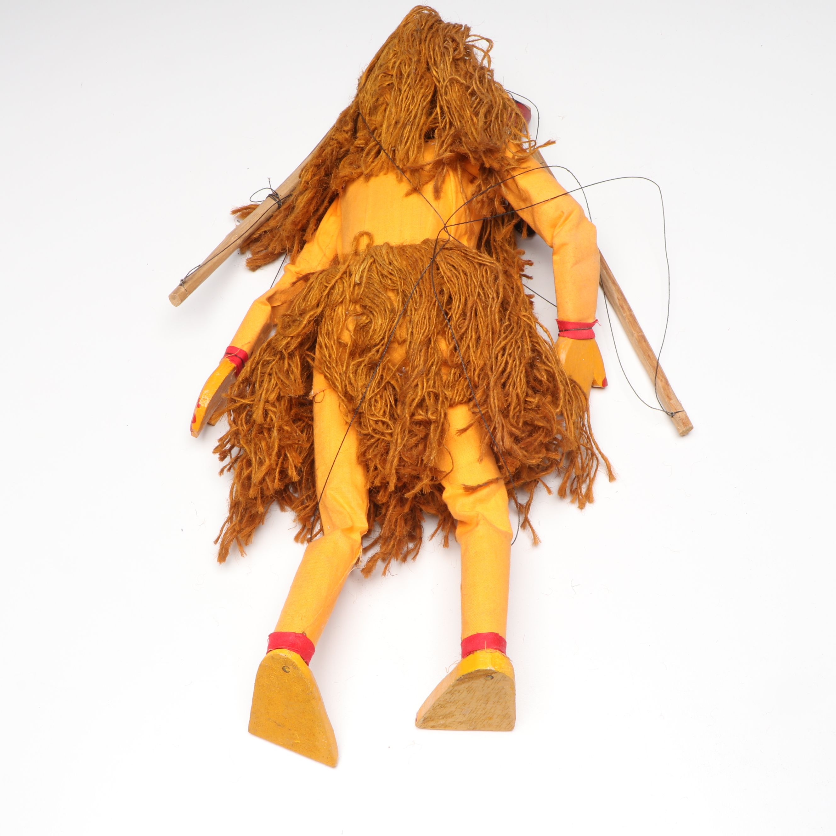 Hand-Carved Polychrome Wooden Alligator with Other Figural Marionette