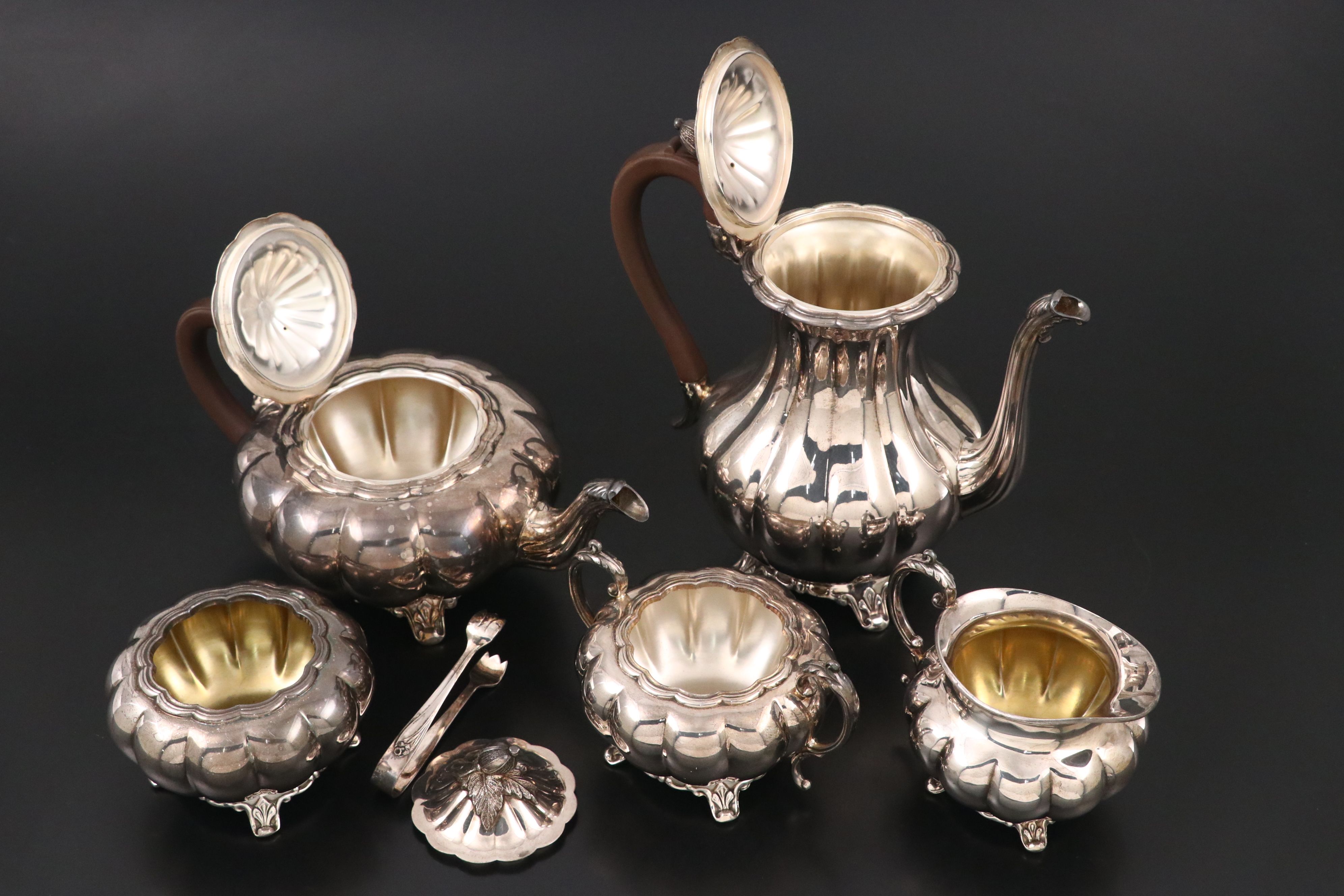Community "Melon" Silver Plate Tea Service