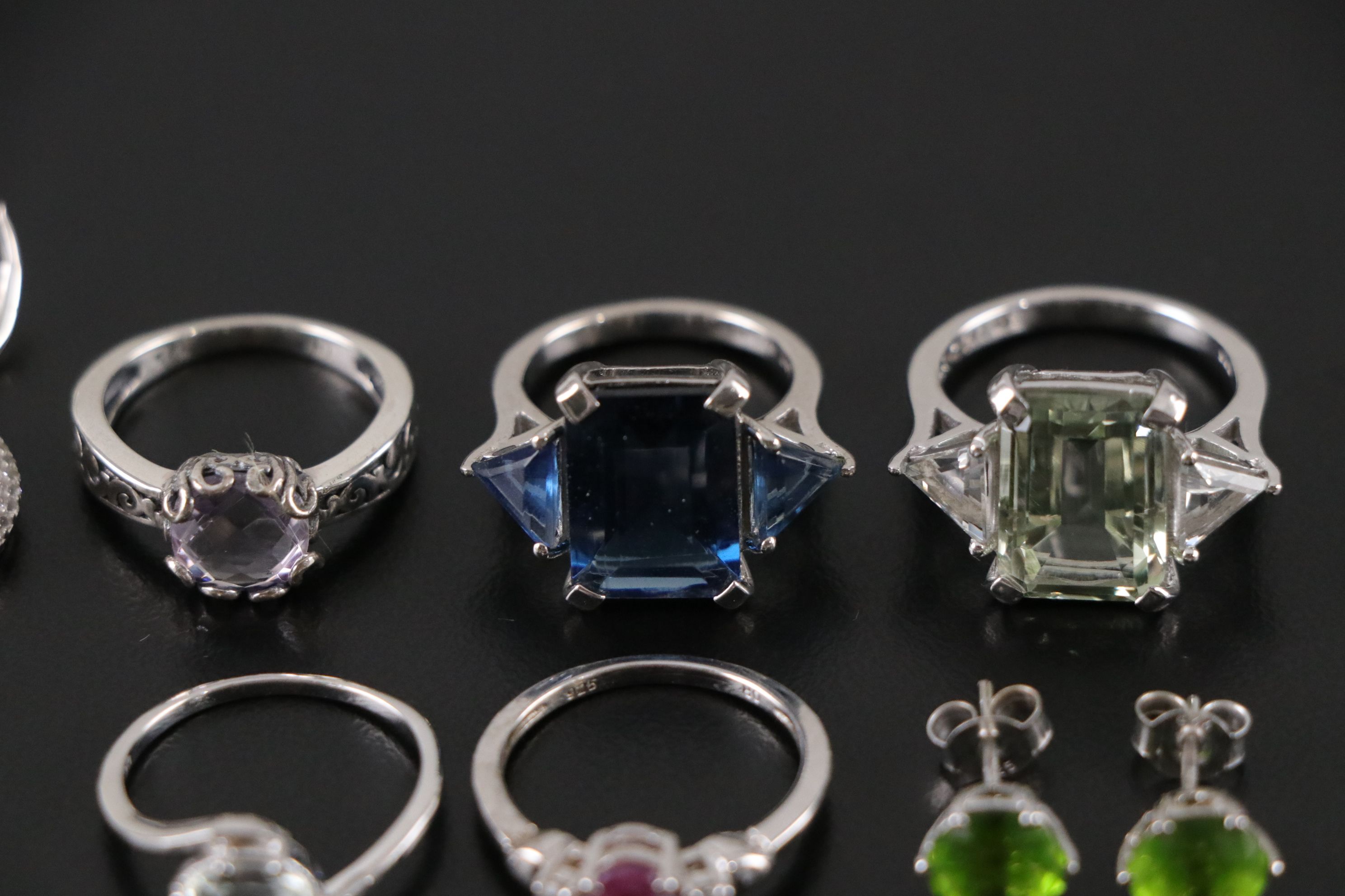 14 Assorted Sterling Silver Necklaces, Earrings and Pendants