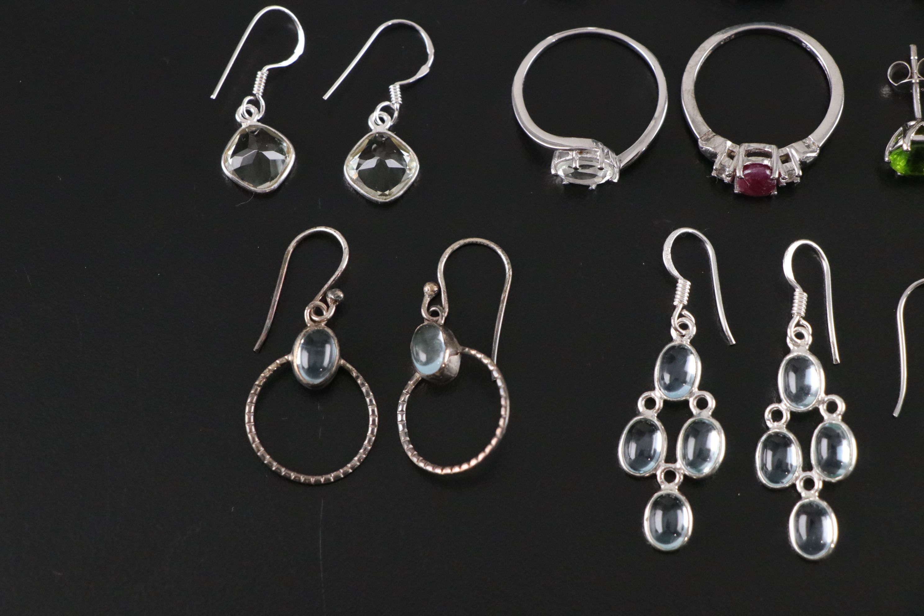 14 Assorted Sterling Silver Necklaces, Earrings and Pendants