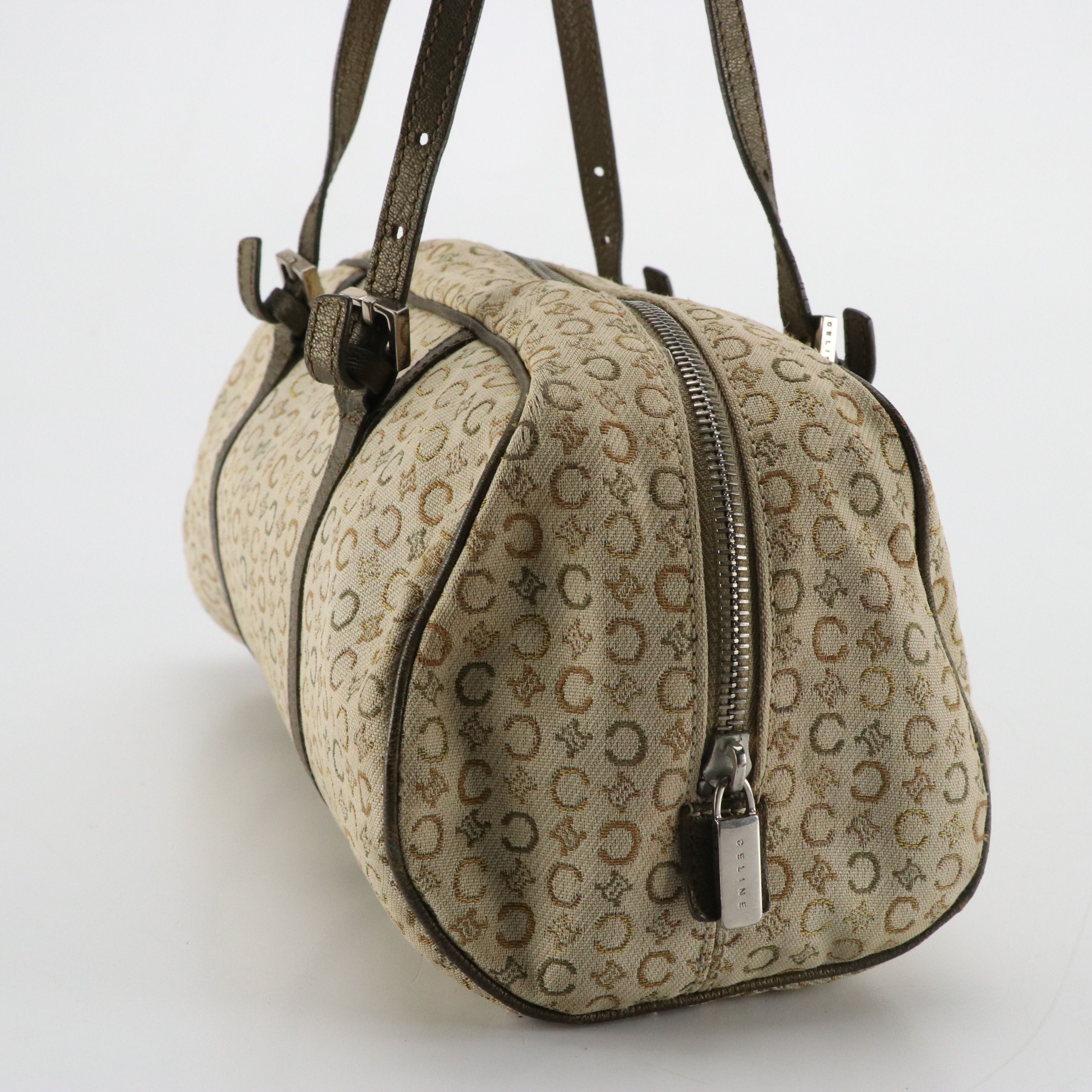 Celine Mini Boston Bag in Monogram Canvas and Leather