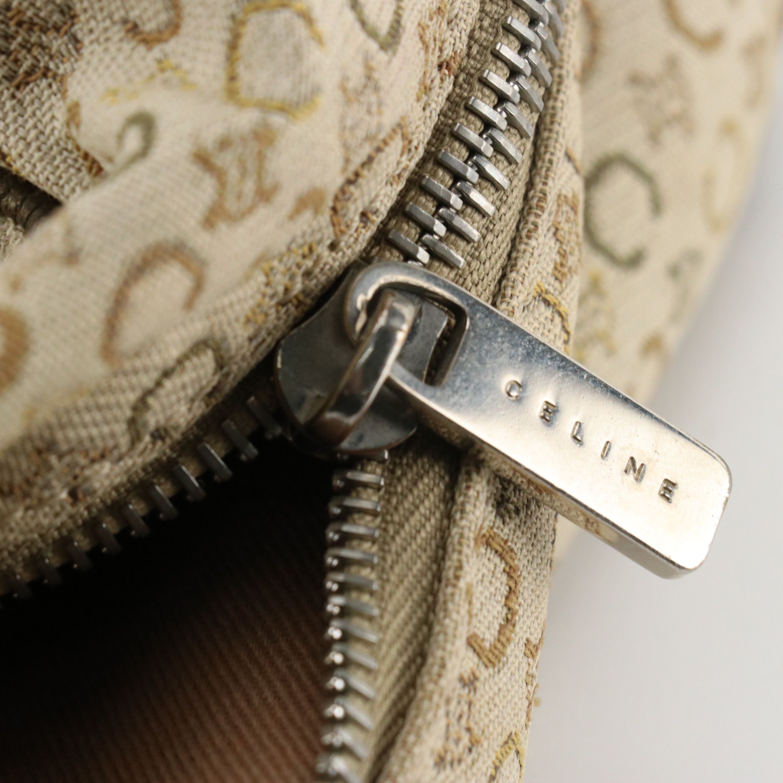 Celine Mini Boston Bag in Monogram Canvas and Leather