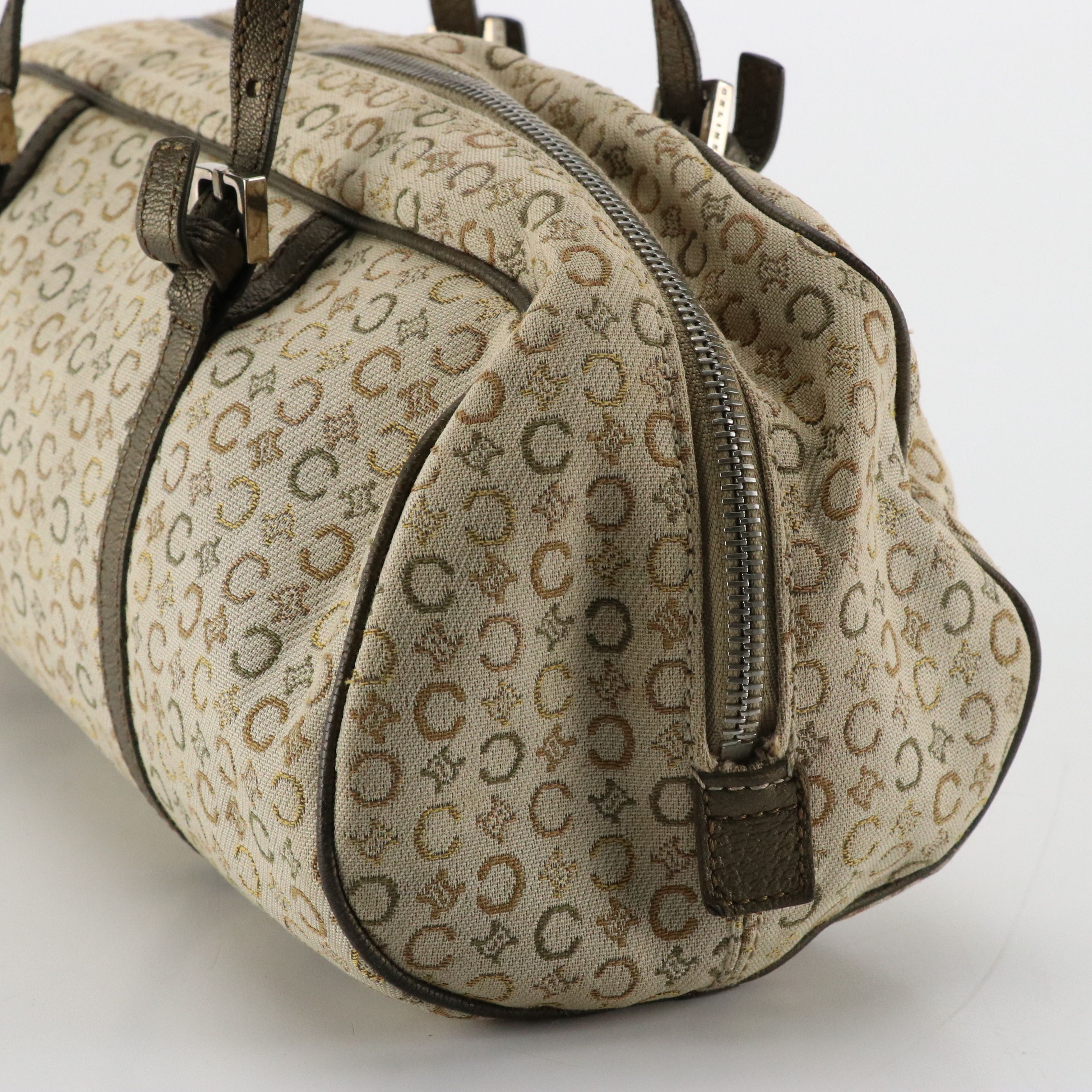 Celine Mini Boston Bag in Monogram Canvas and Leather