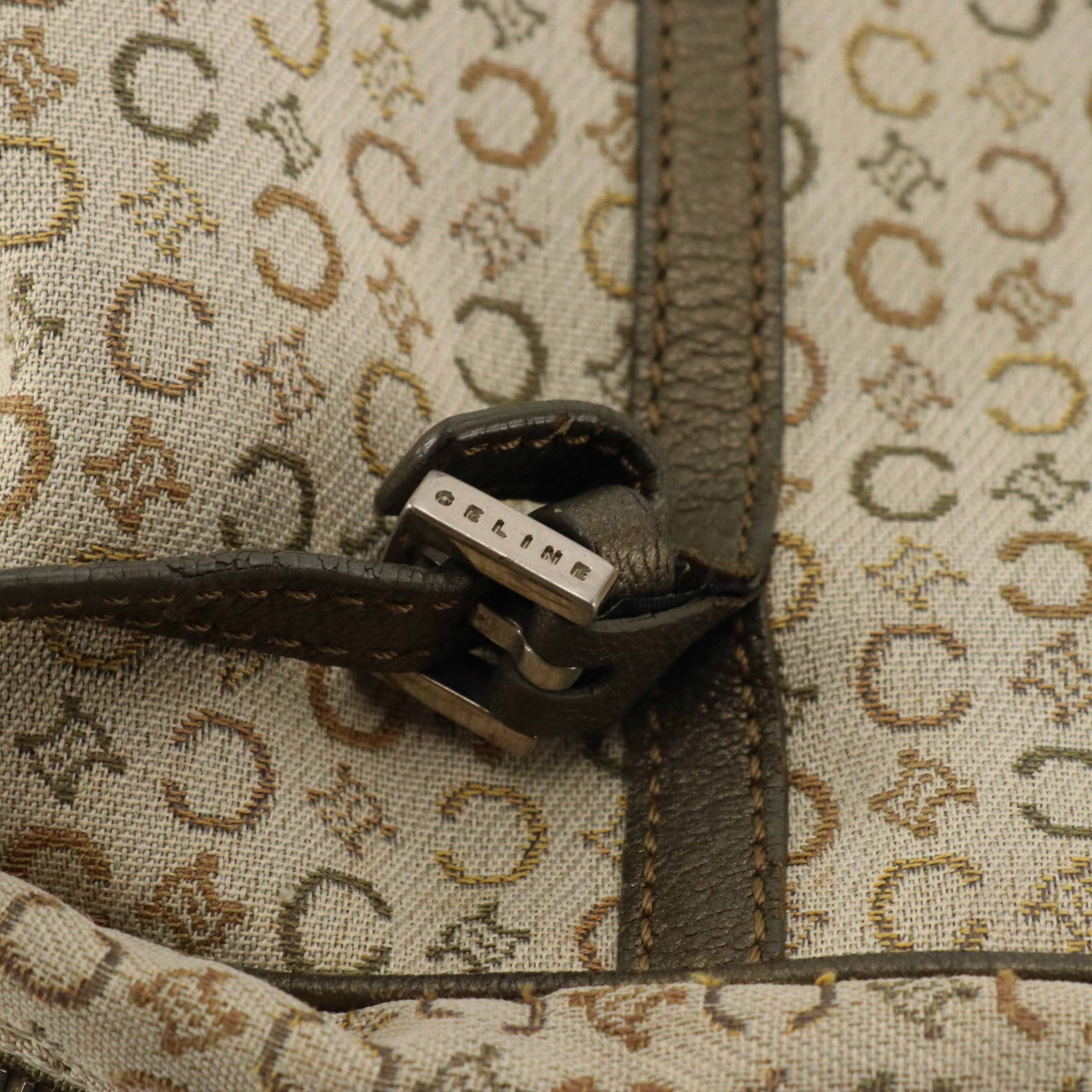 Celine Mini Boston Bag in Monogram Canvas and Leather