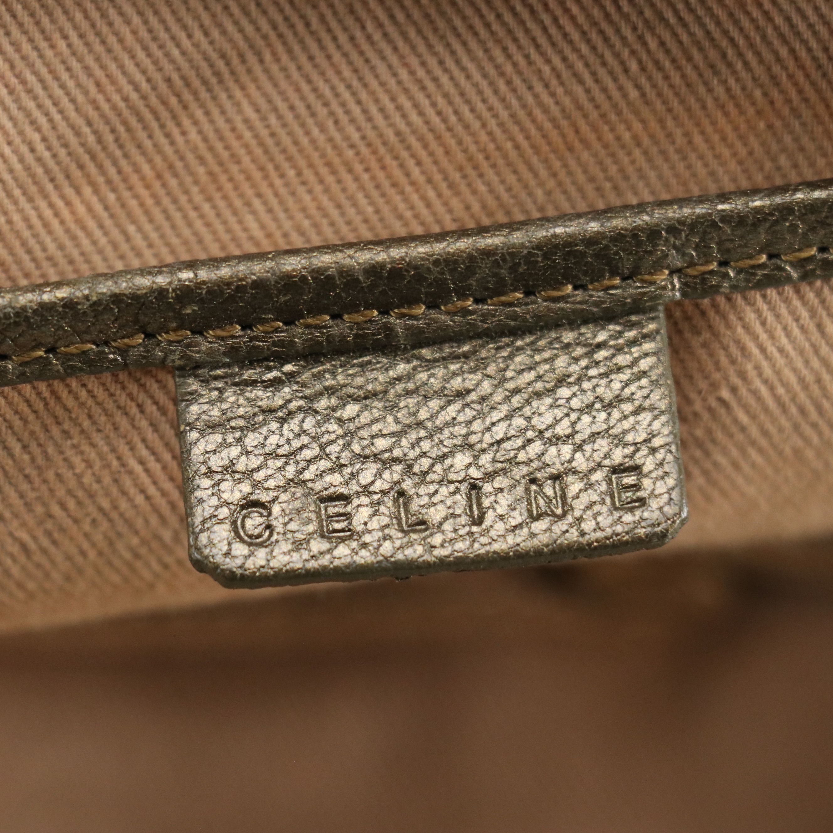 Celine Mini Boston Bag in Monogram Canvas and Leather