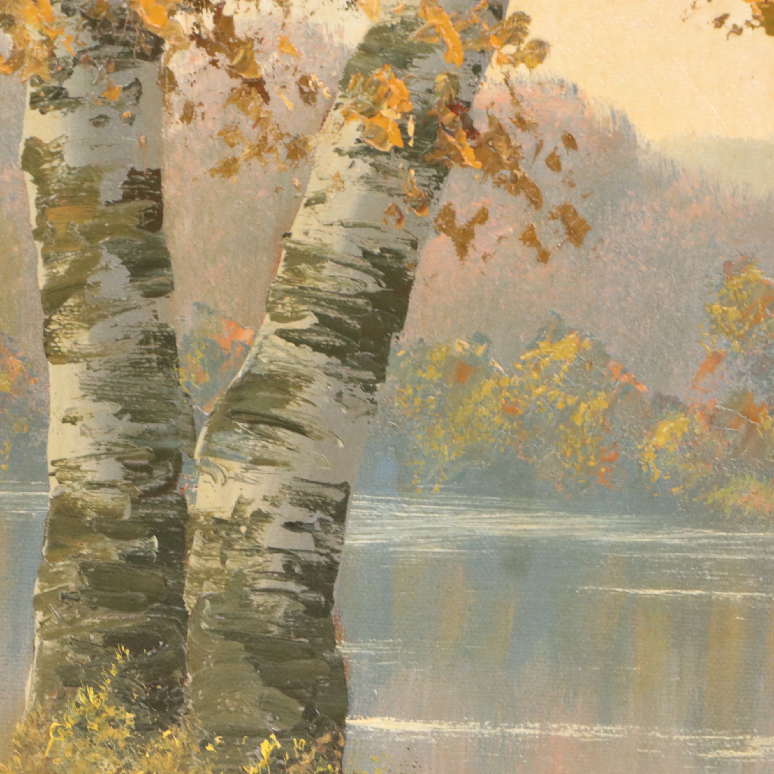 Dwight Steininger Oil Painting "Symphony of Autumn Waters," 20th Century