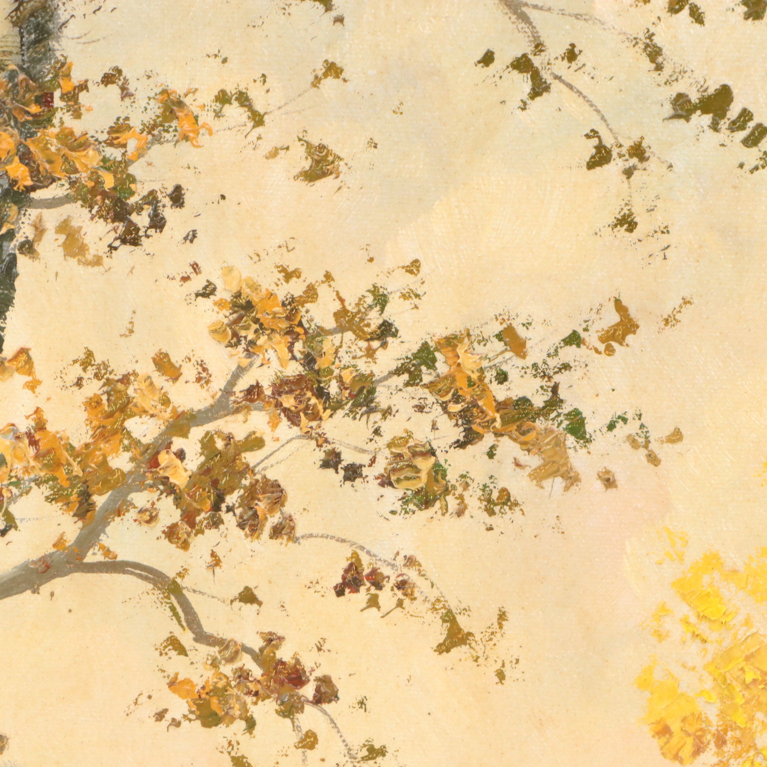 Dwight Steininger Oil Painting "Symphony of Autumn Waters," 20th Century