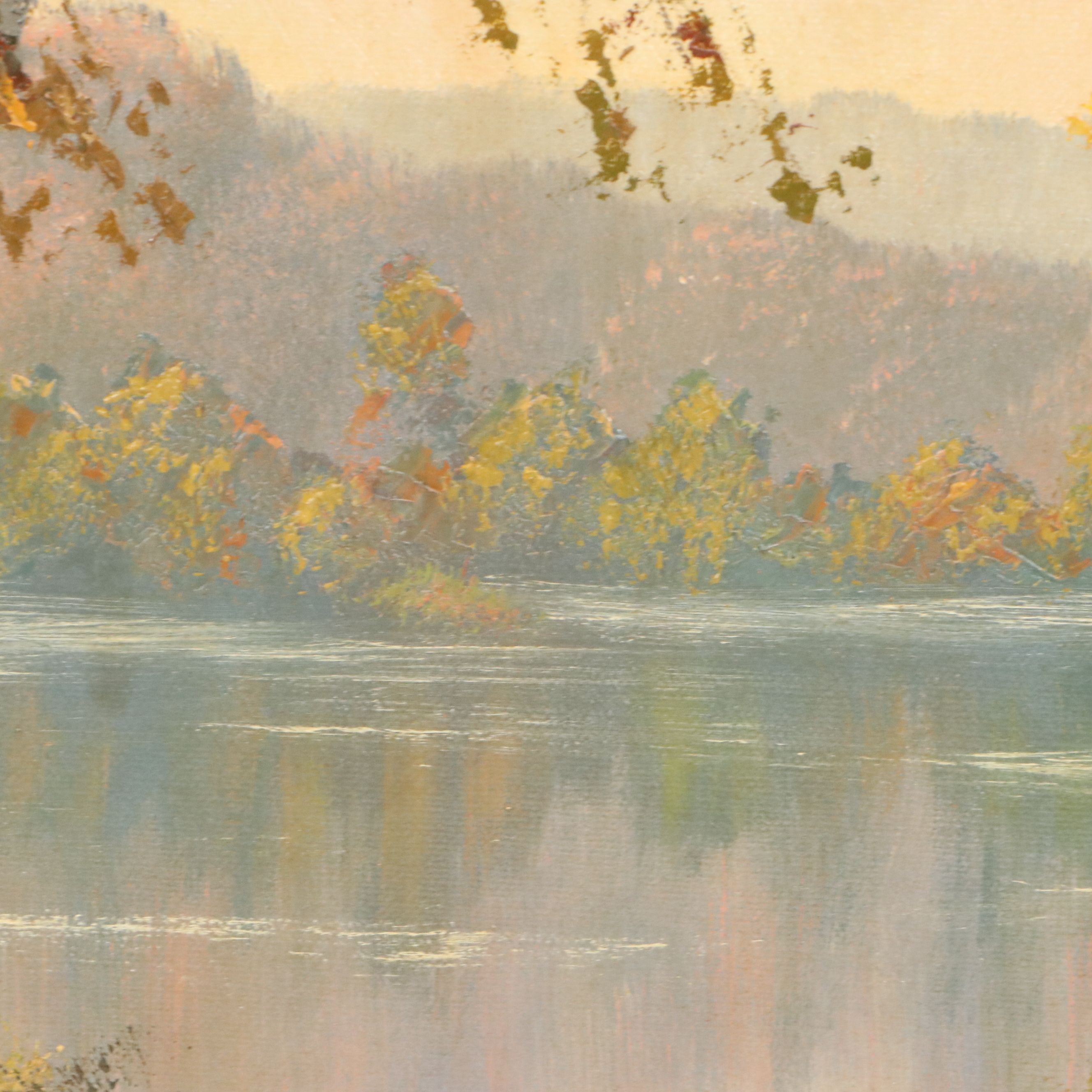 Dwight Steininger Oil Painting "Symphony of Autumn Waters," 20th Century