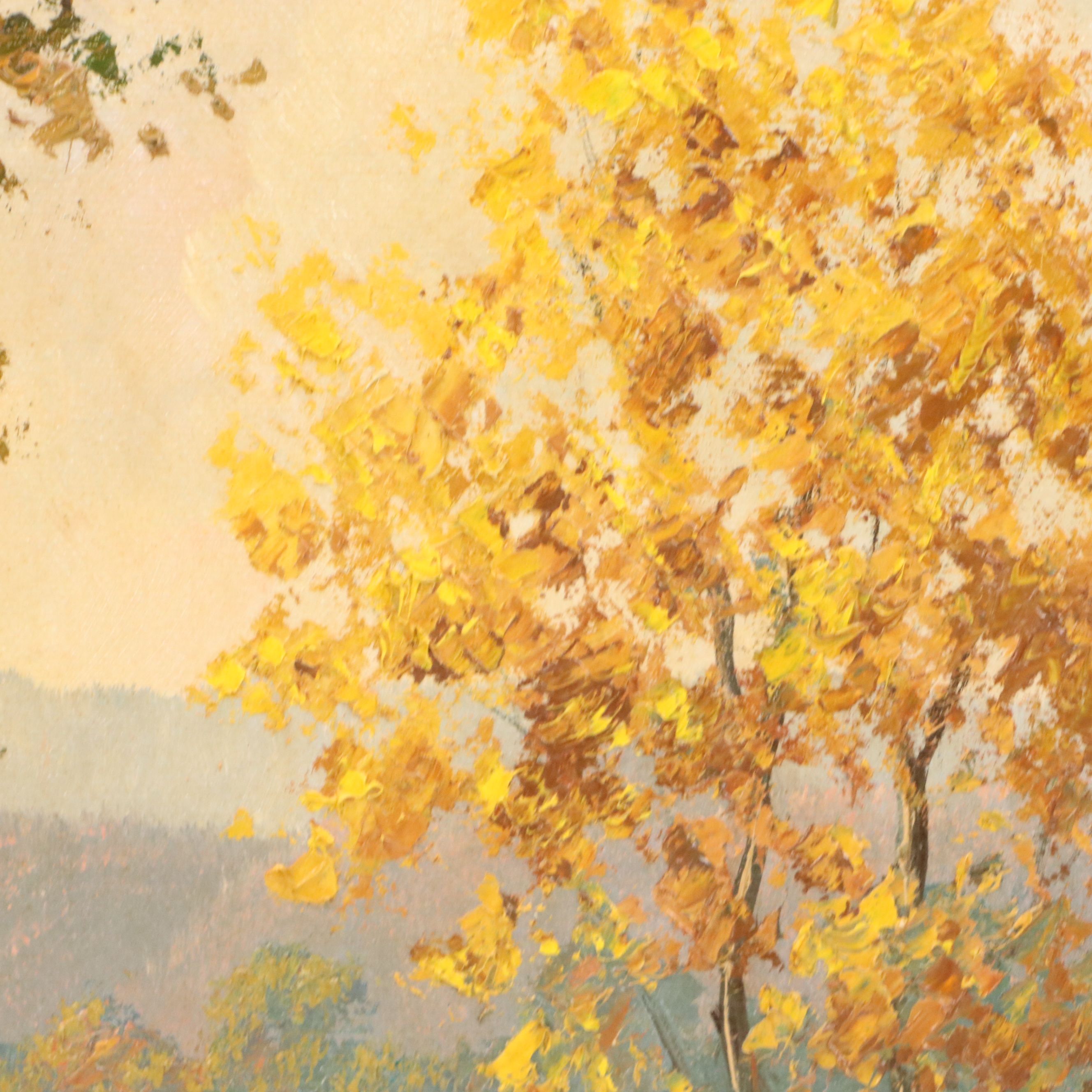 Dwight Steininger Oil Painting "Symphony of Autumn Waters," 20th Century