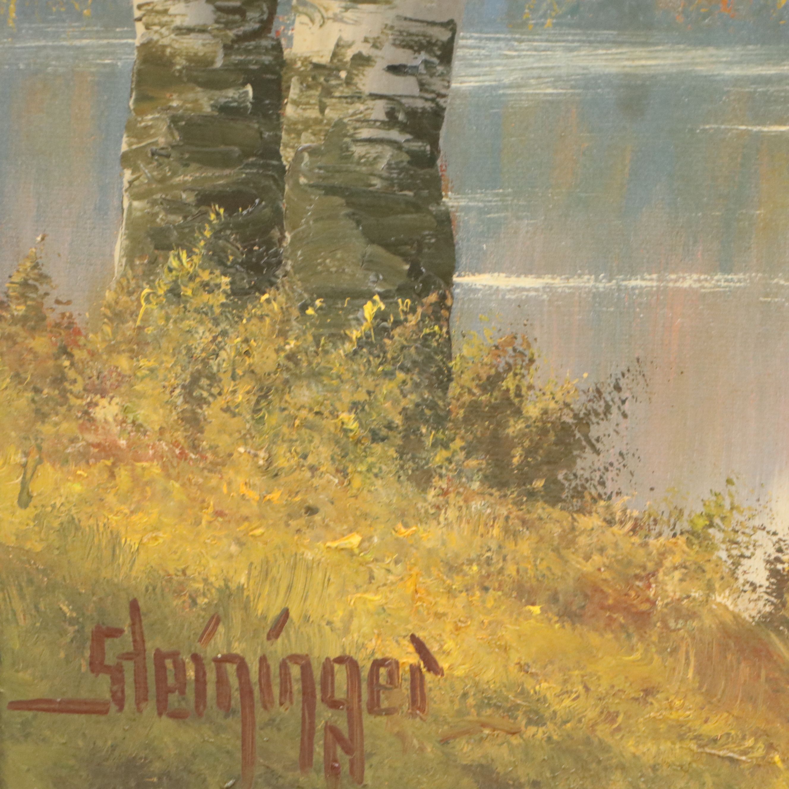 Dwight Steininger Oil Painting "Symphony of Autumn Waters," 20th Century