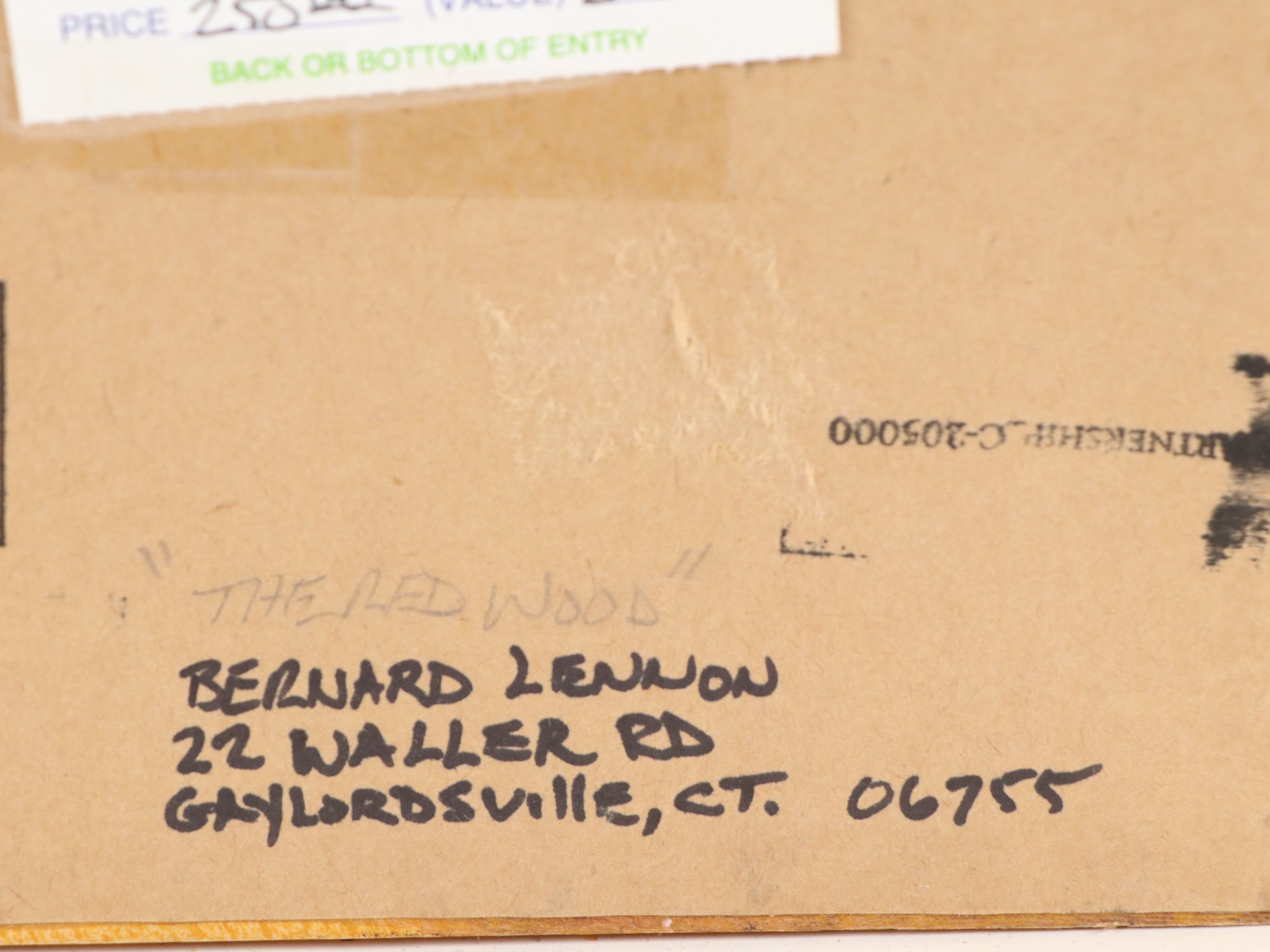 Bernard Lennon Pastel Drawing "The Red Wood," Late 20th Century