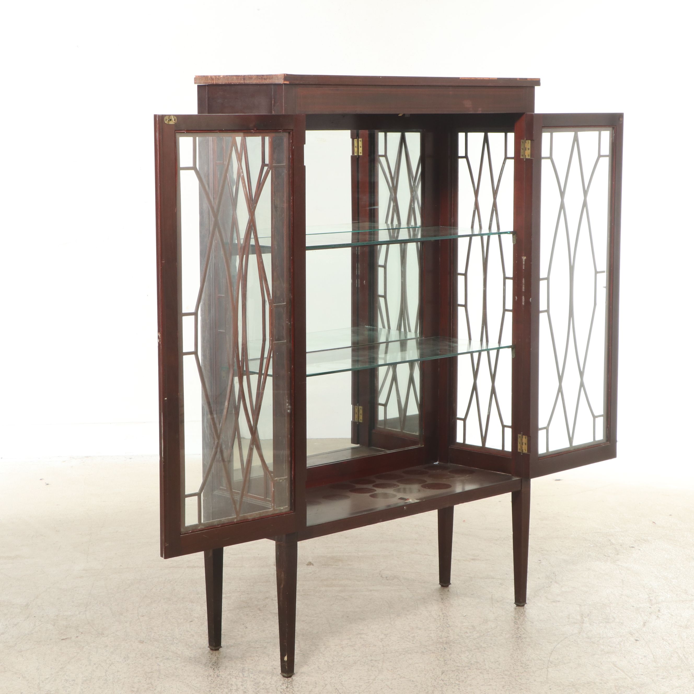 Hepplewhite Style Mahogany China Cabinet