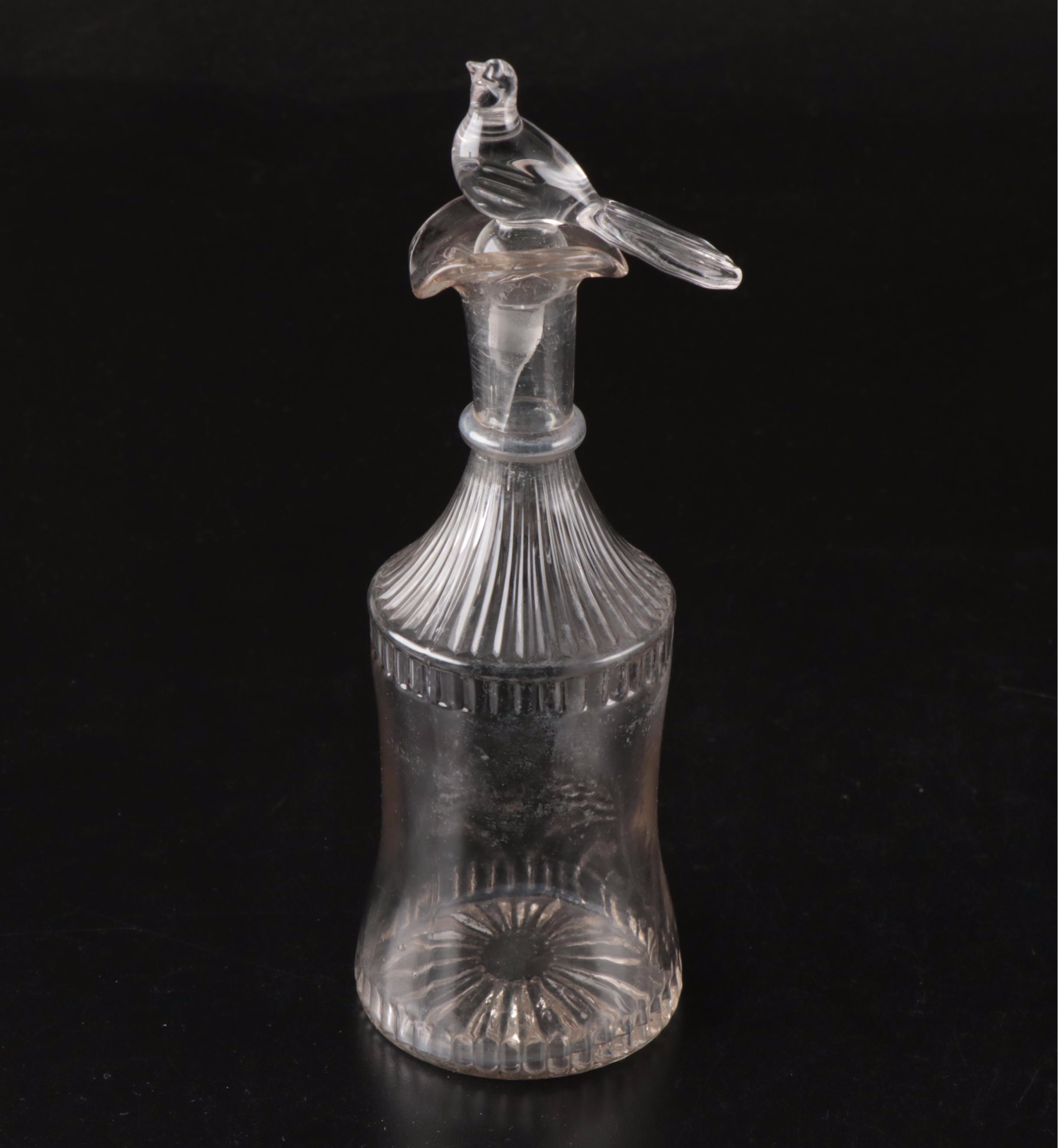 Godinger Silver Plate Insect Vessel with Glass Bird Cruet and Lidded Dish