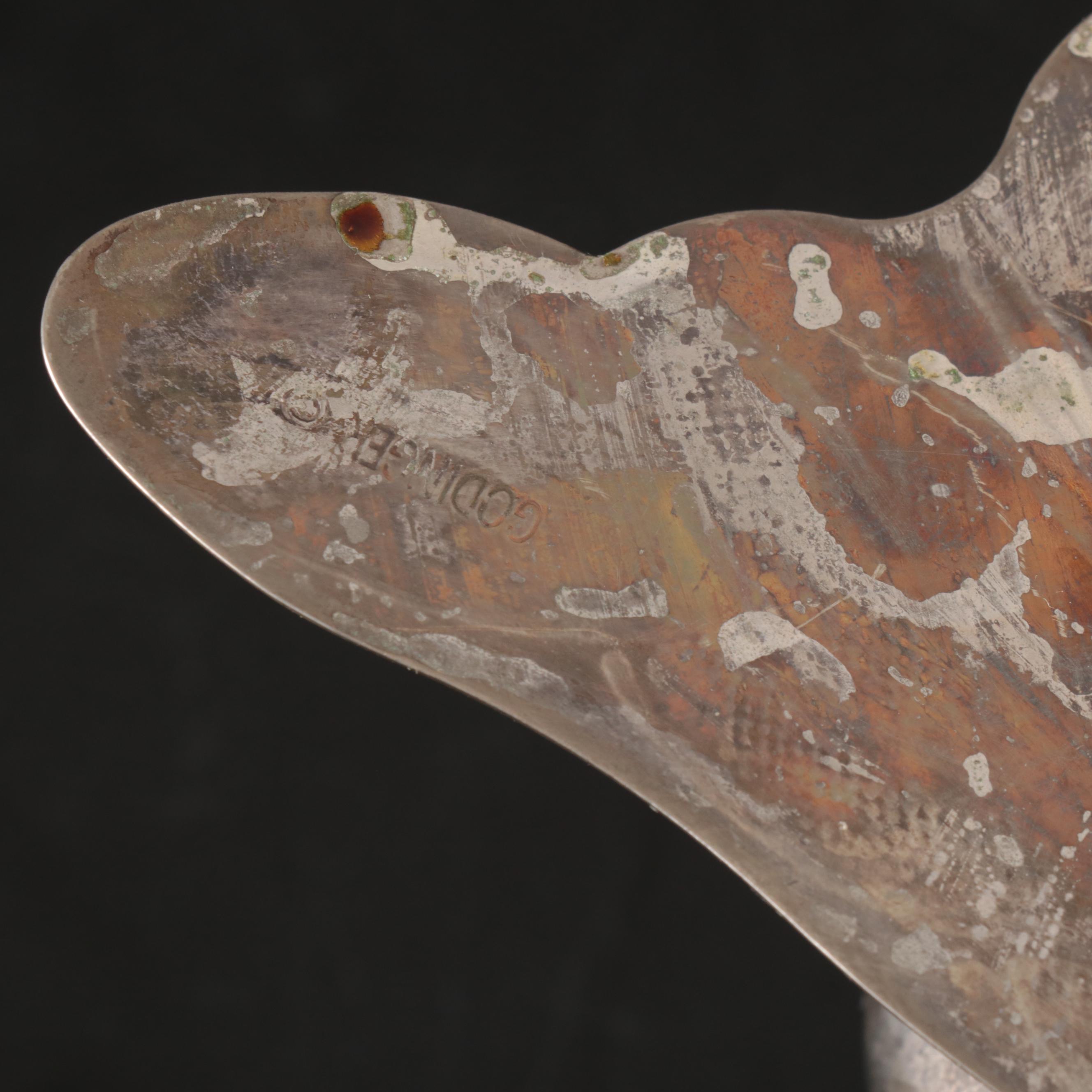 Godinger Silver Plate Insect Vessel with Glass Bird Cruet and Lidded Dish