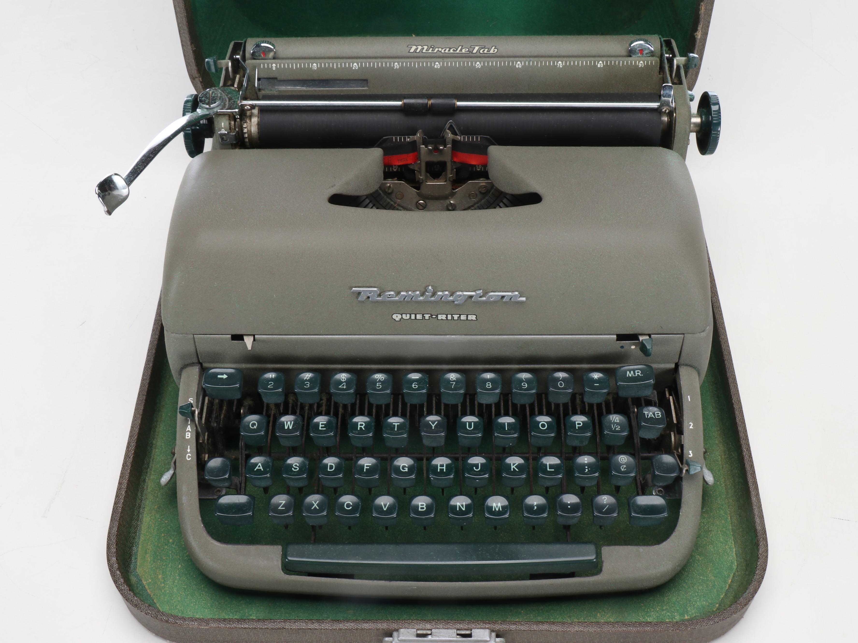 Remington Quiet-Riter Portable Typewriter, Mid-20th Century