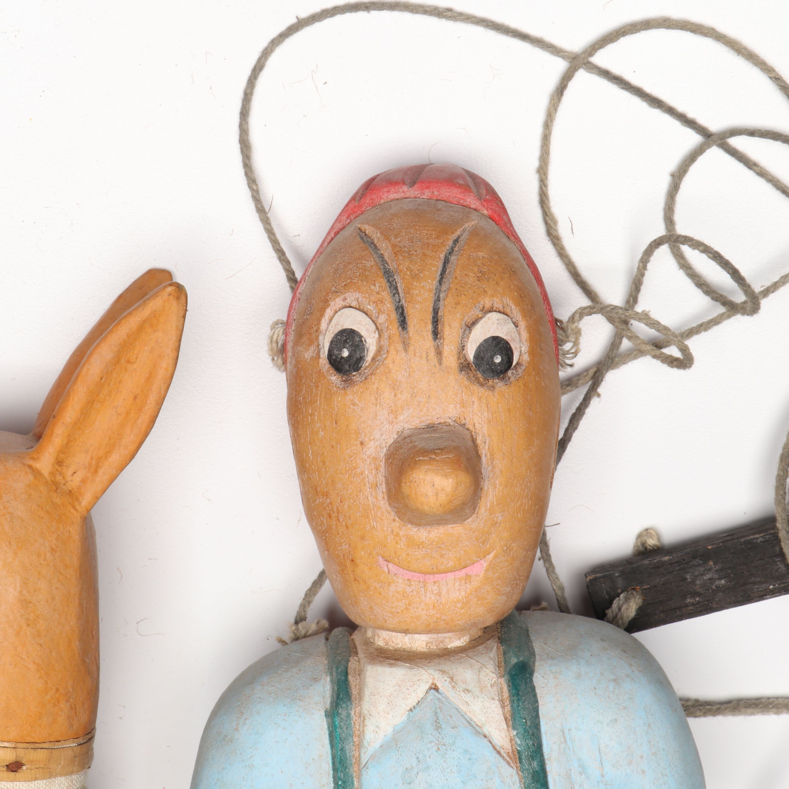 Handcrafted Folk Art Style Wooden Horse, Kangaroo and Other Marionettes