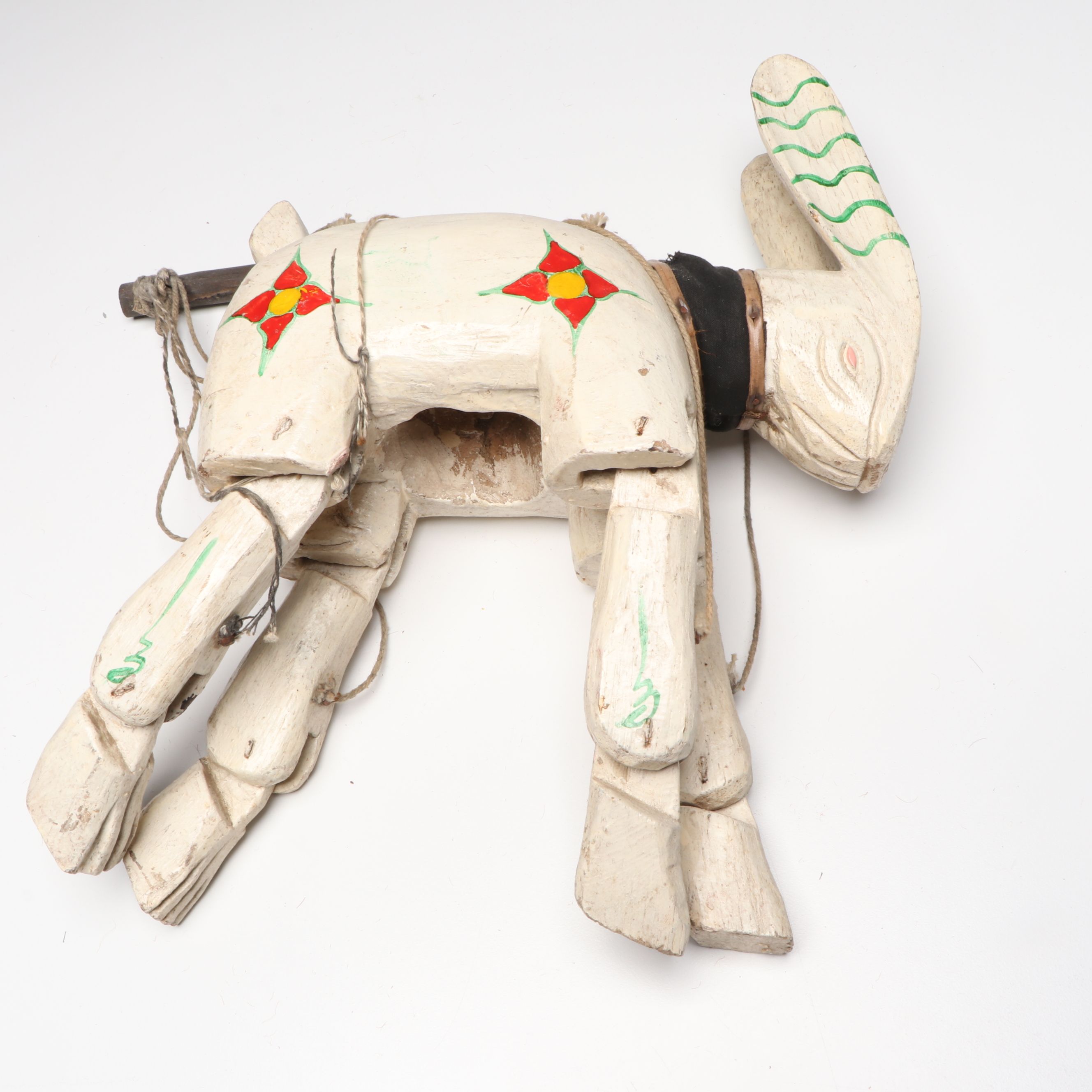 Handcrafted Folk Art Style Wooden Horse, Kangaroo and Other Marionettes