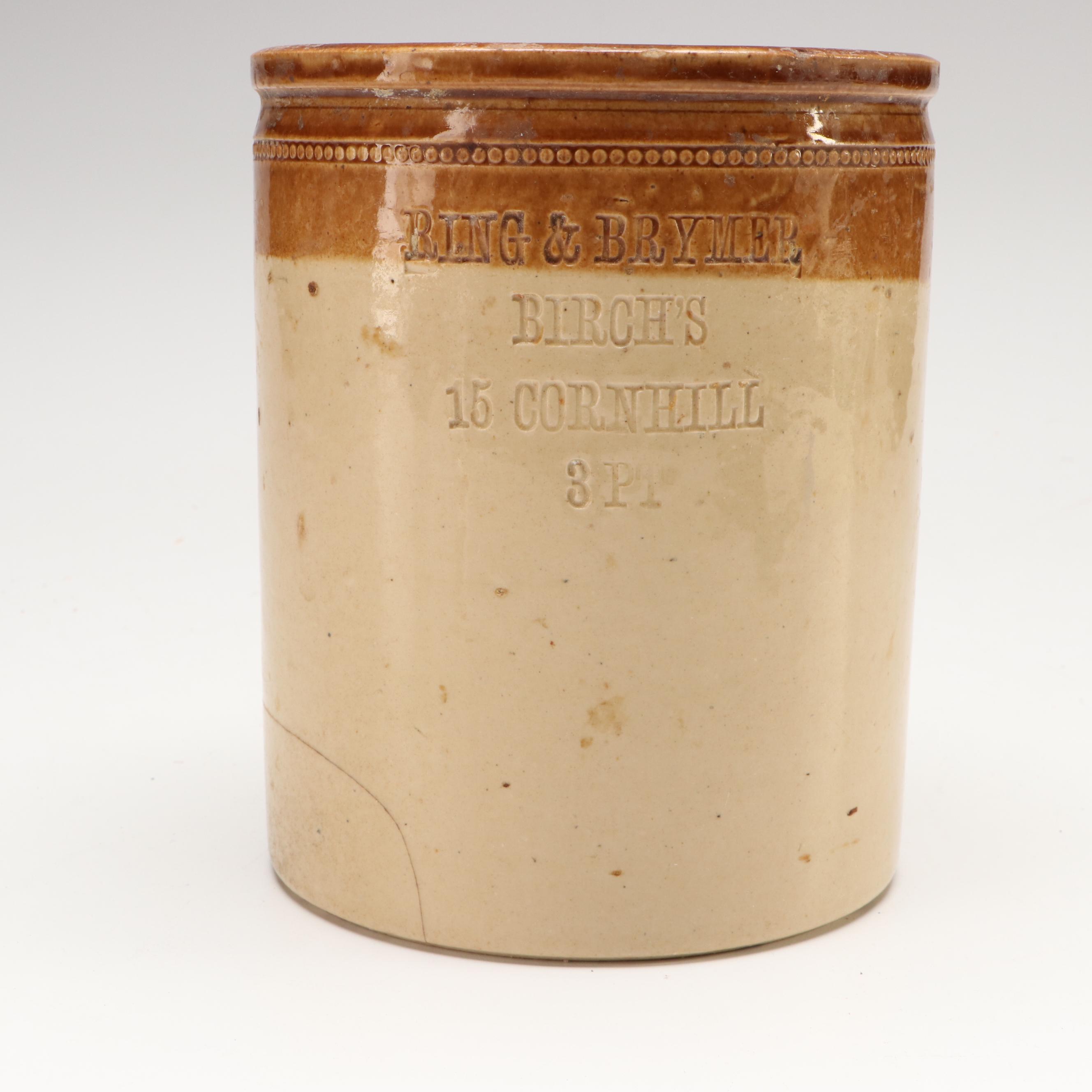 Timothy White Salt Glazed Stoneware Foot Warmer with Crocks and Bottle