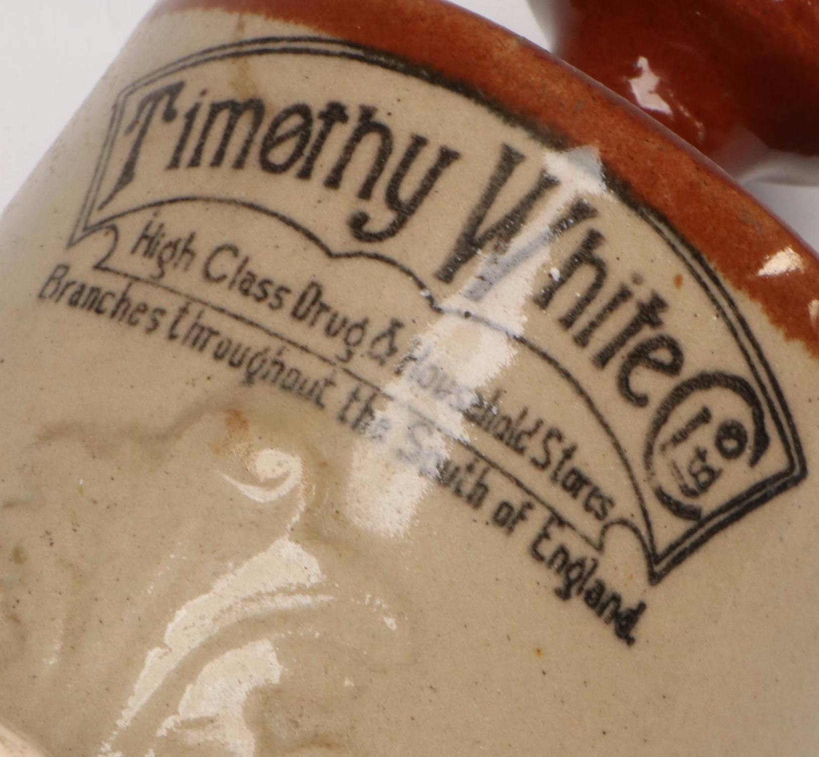 Timothy White Salt Glazed Stoneware Foot Warmer with Crocks and Bottle