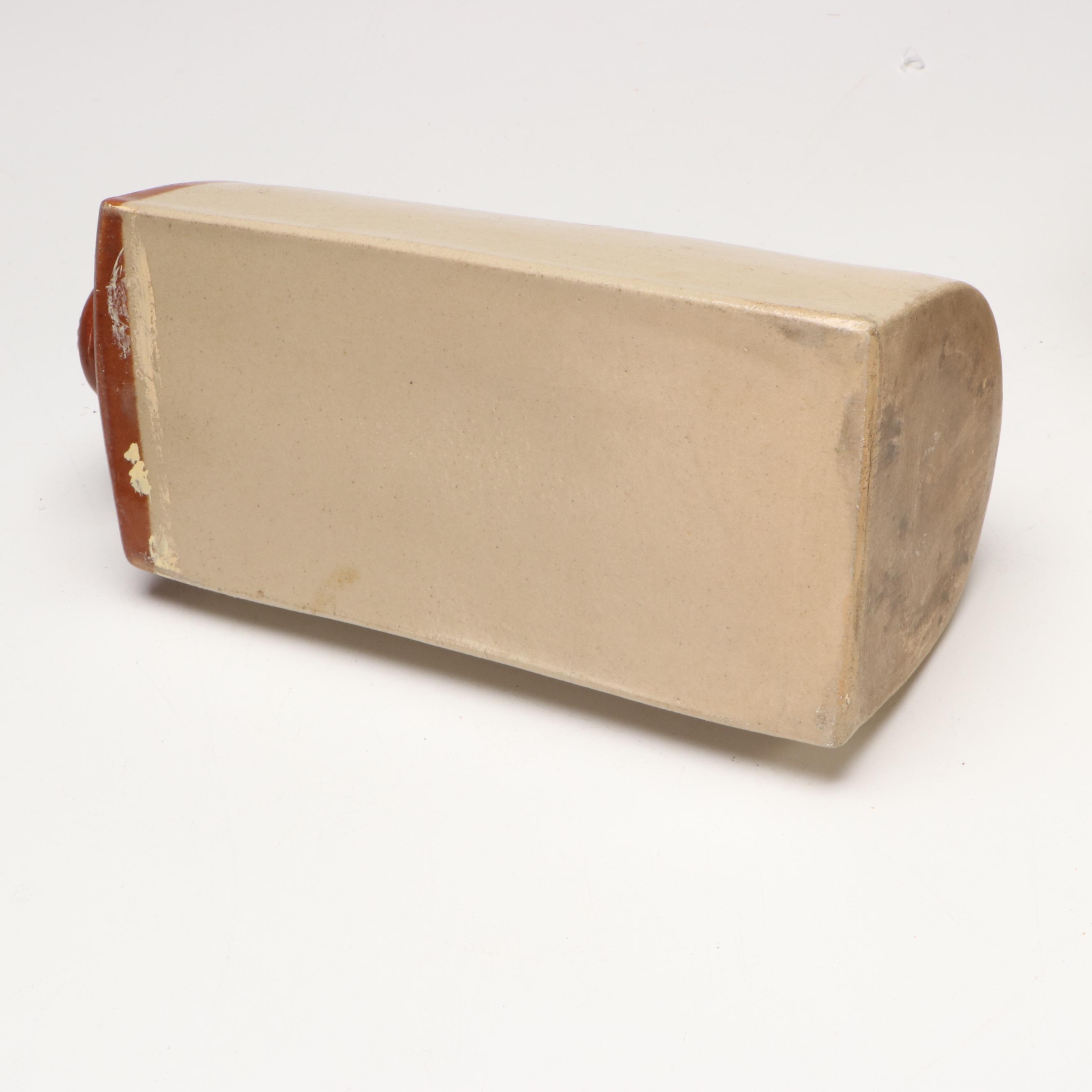 Timothy White Salt Glazed Stoneware Foot Warmer with Crocks and Bottle