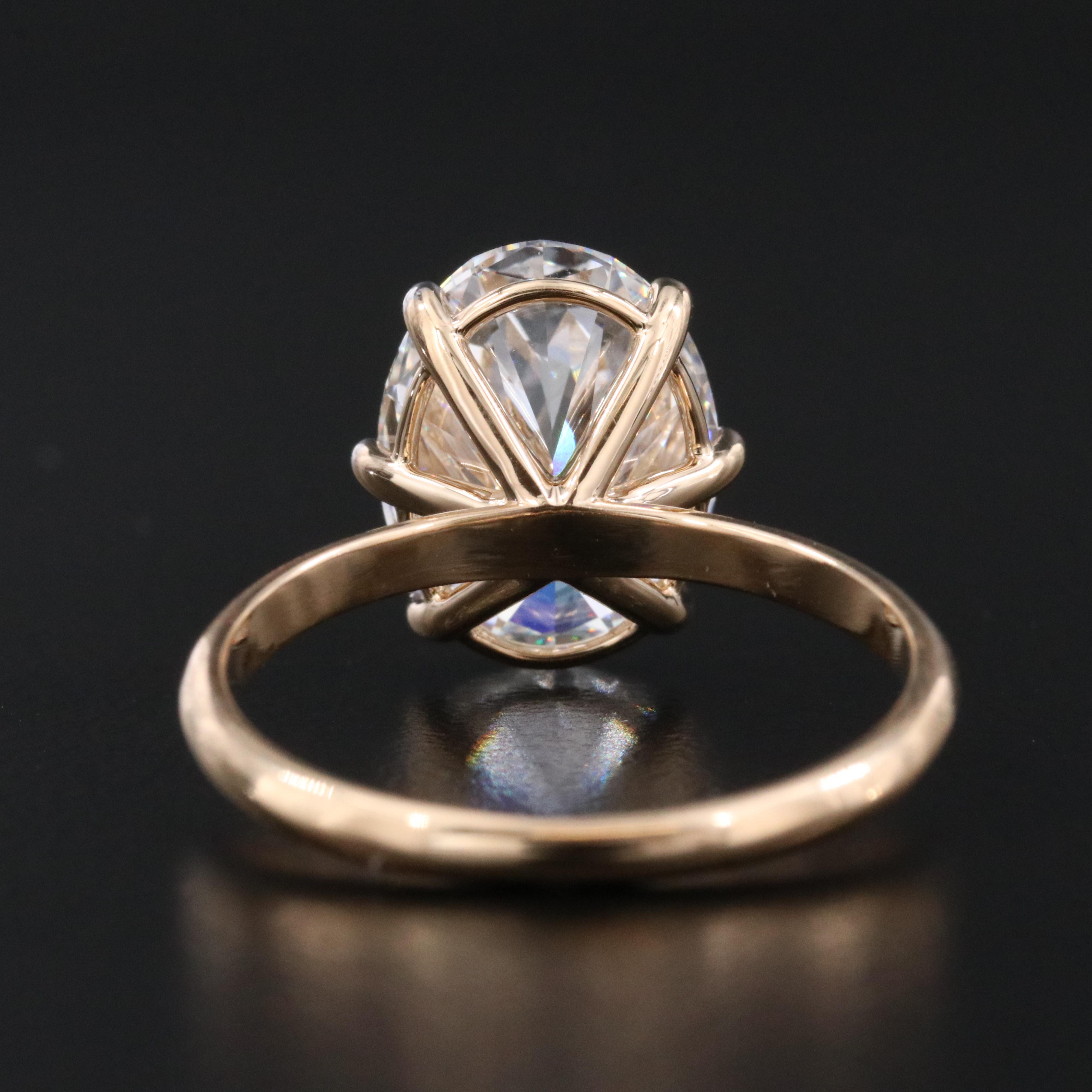 18K 4.08 CTW Lab Grown Diamond Ring with IGI Report