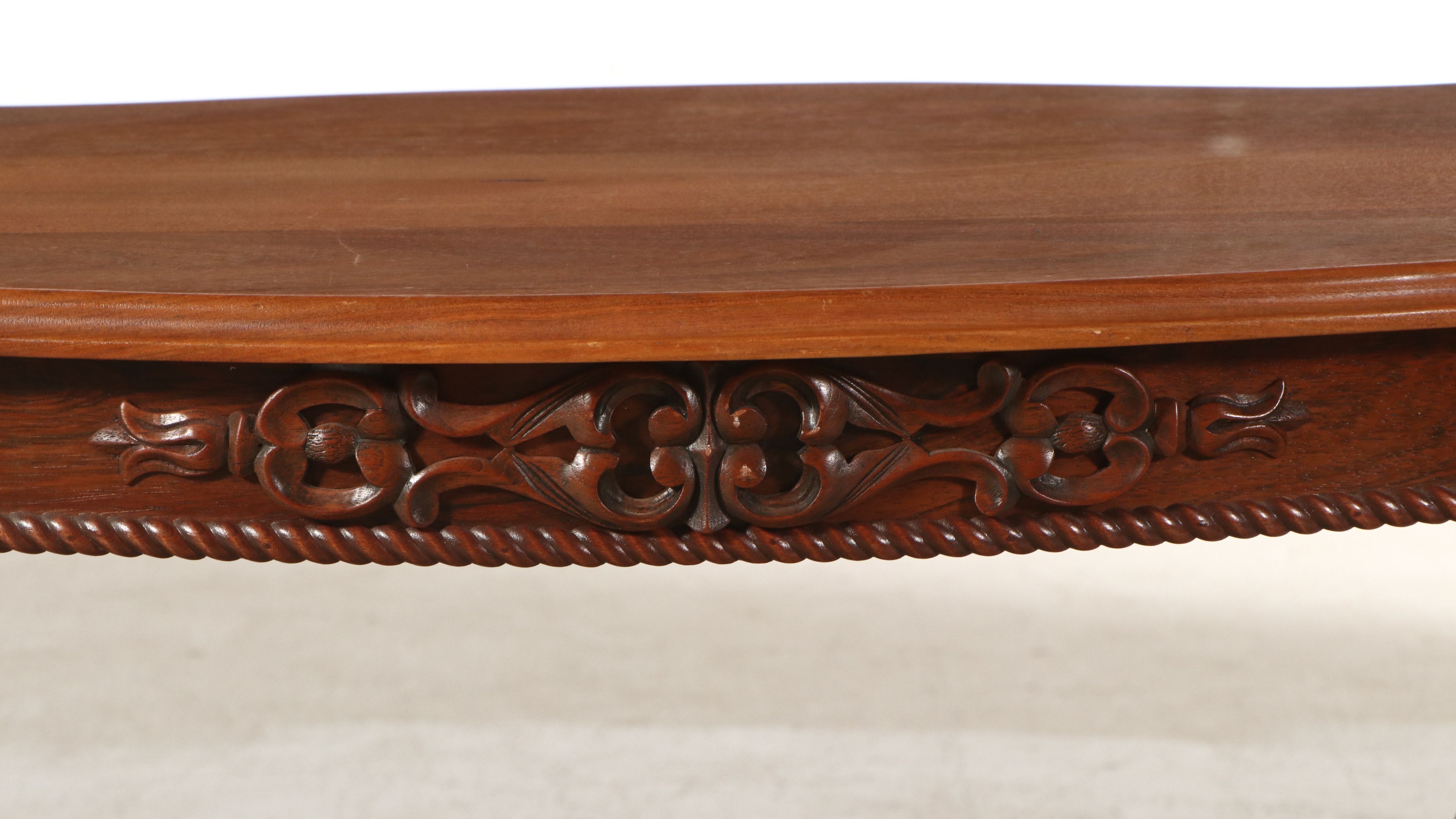 Late Victorian Style Carved Walnut Hall Table, Early 20th Century