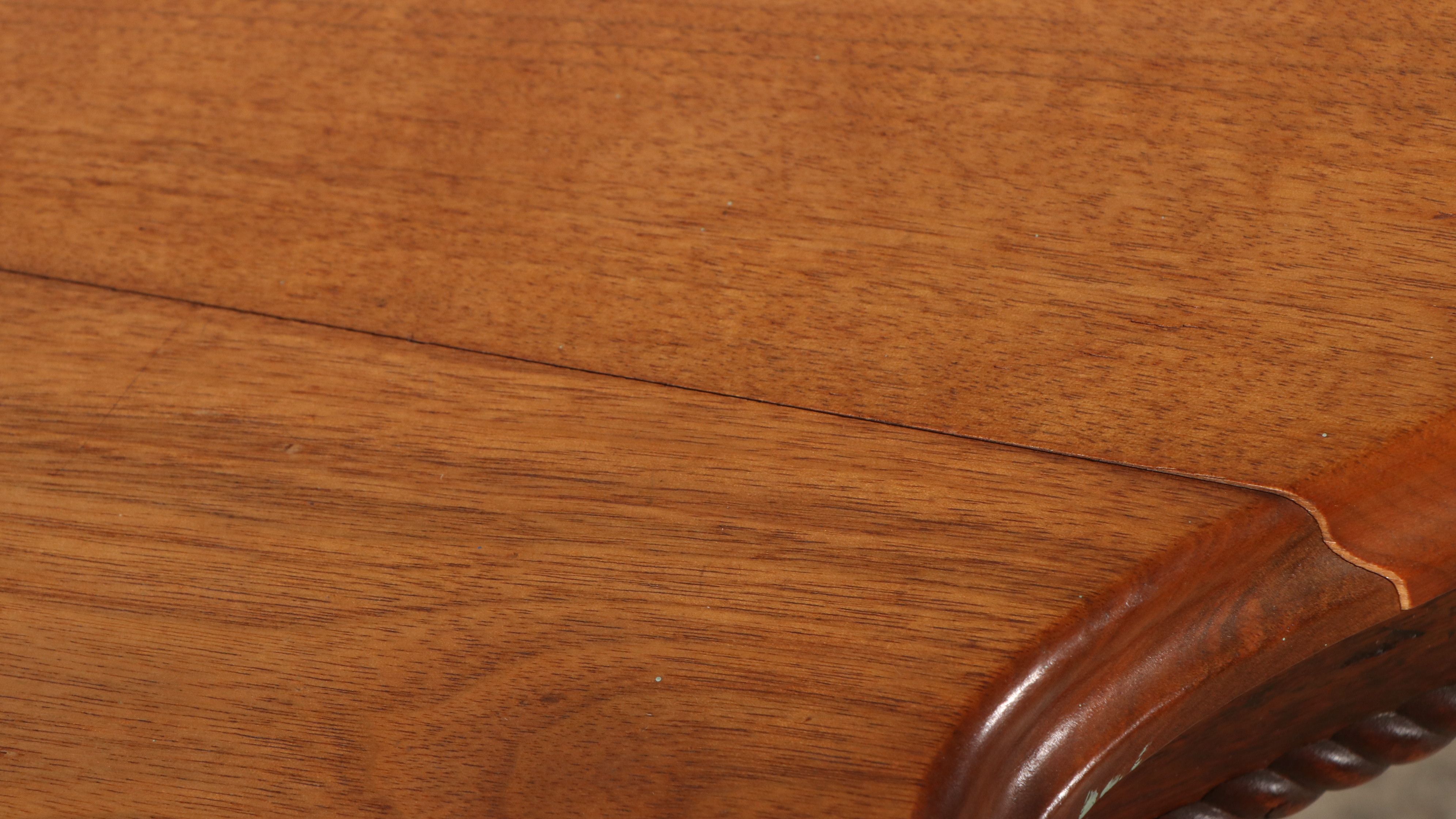 Late Victorian Style Carved Walnut Hall Table, Early 20th Century