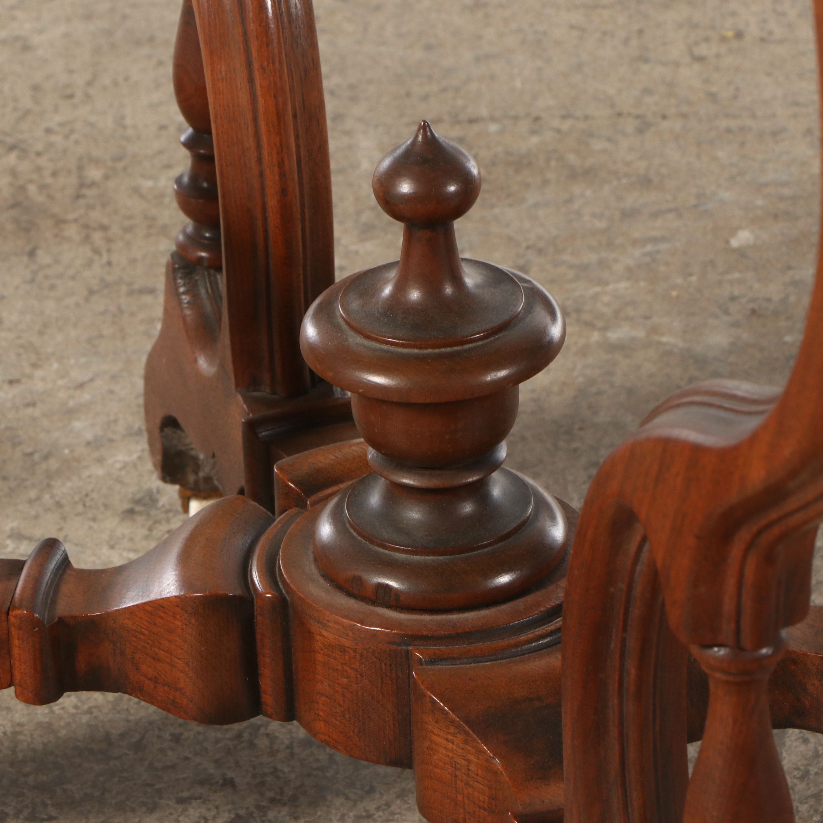 Late Victorian Style Carved Walnut Hall Table, Early 20th Century